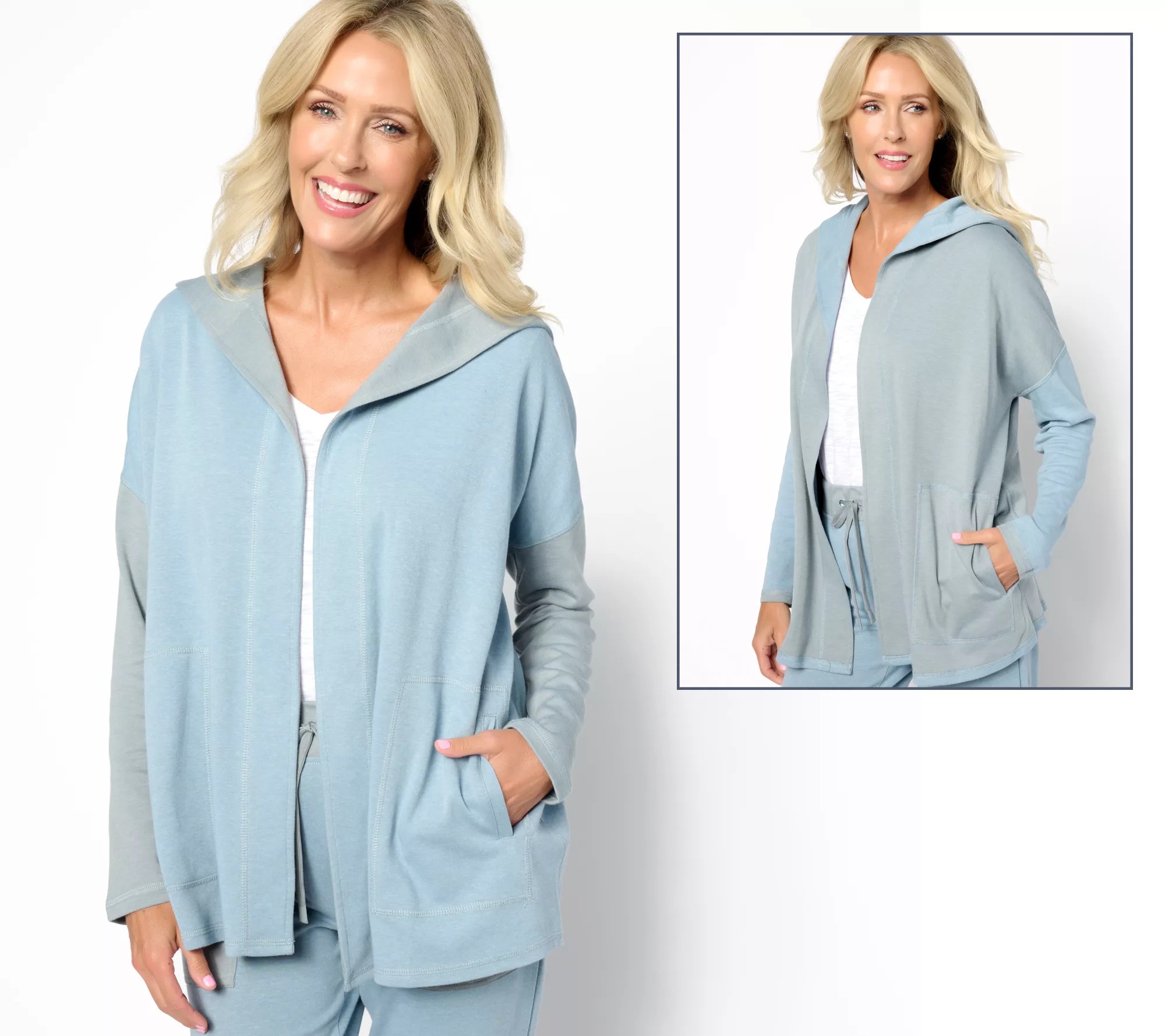 Cuddl Duds Double Knit Hoodie Wrap