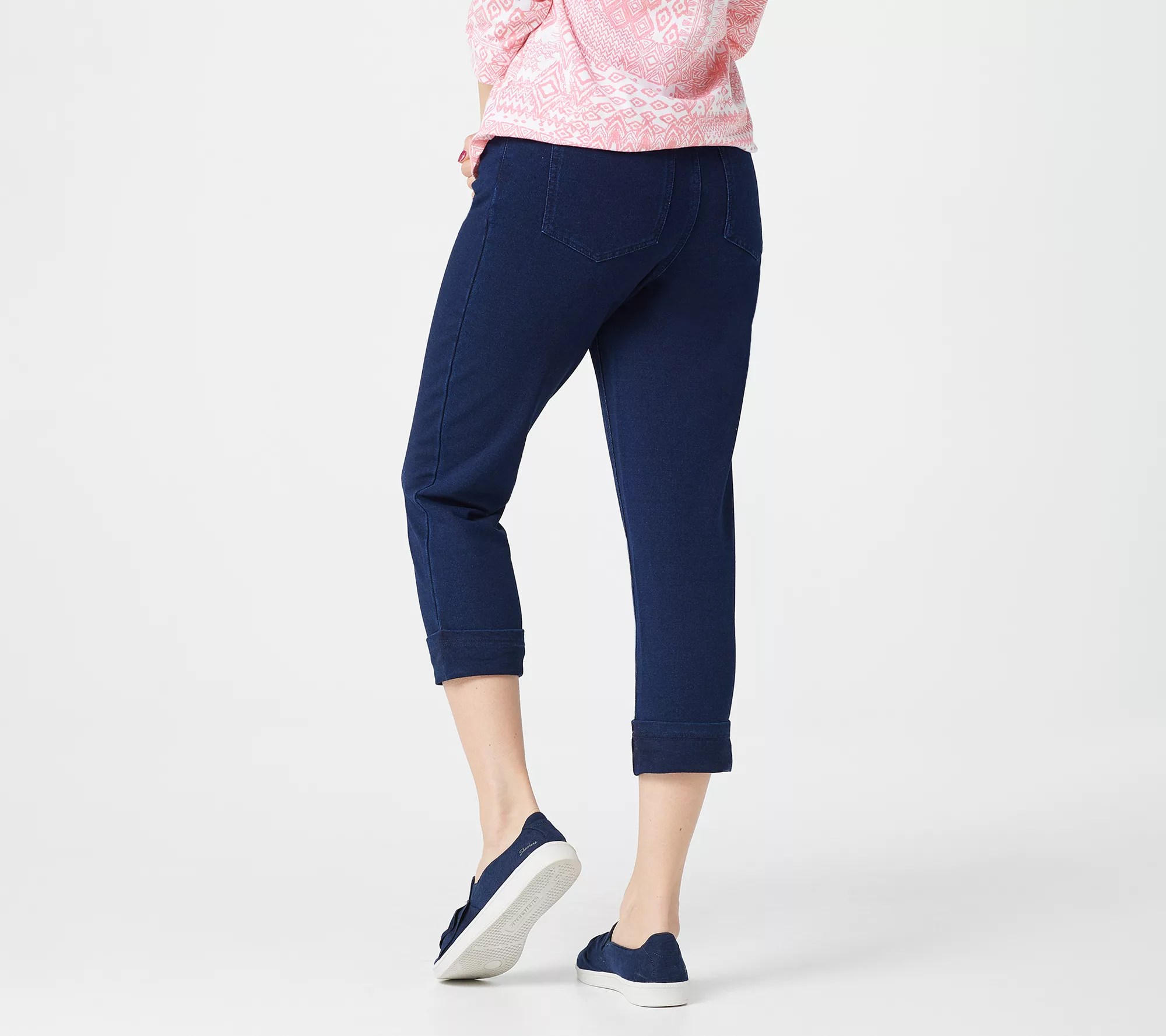 Denim & Co. Petite Comfy Knit PullOn Crop Pants