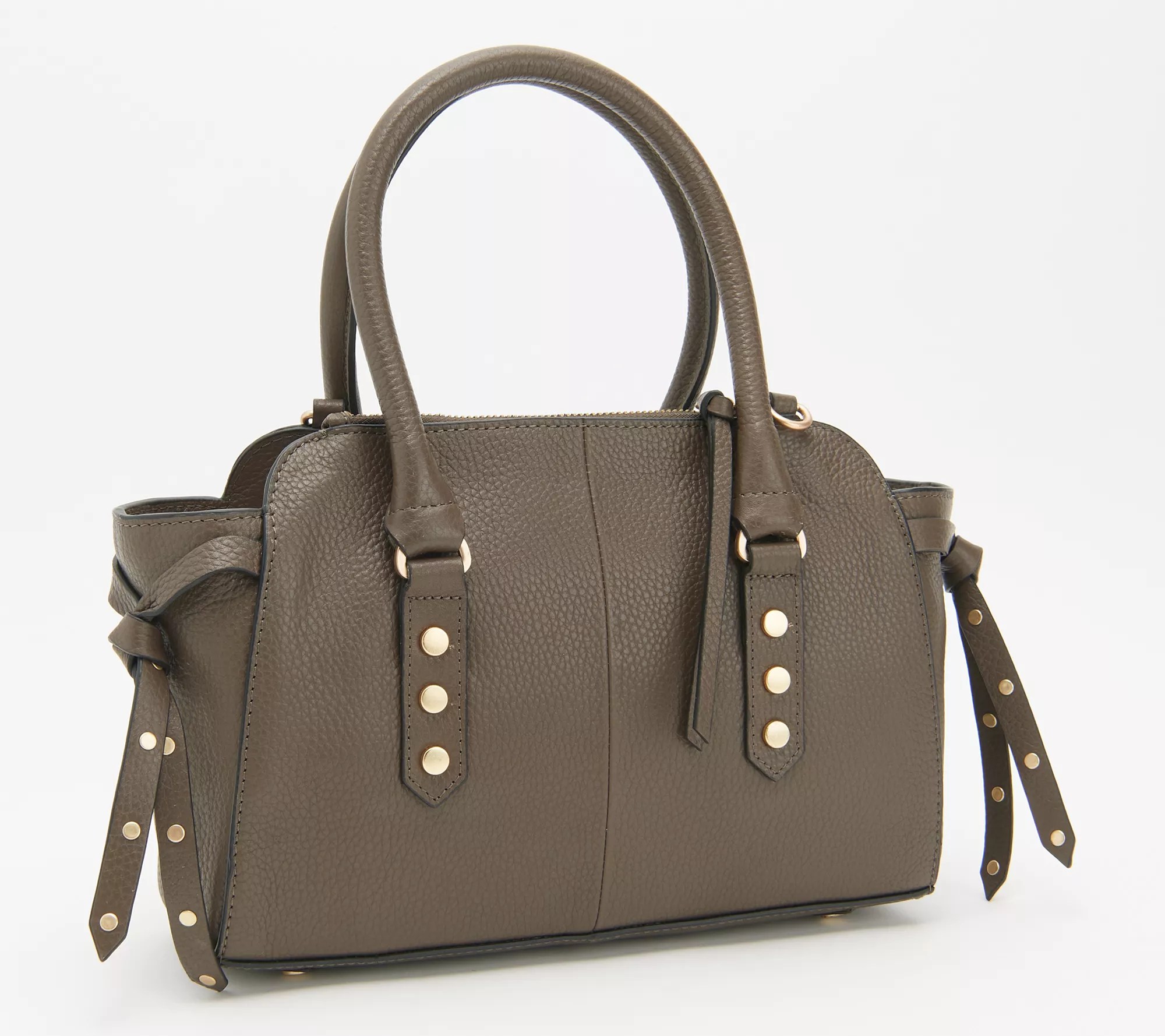 LODIS Leather Satchel with Braided Trim Grace