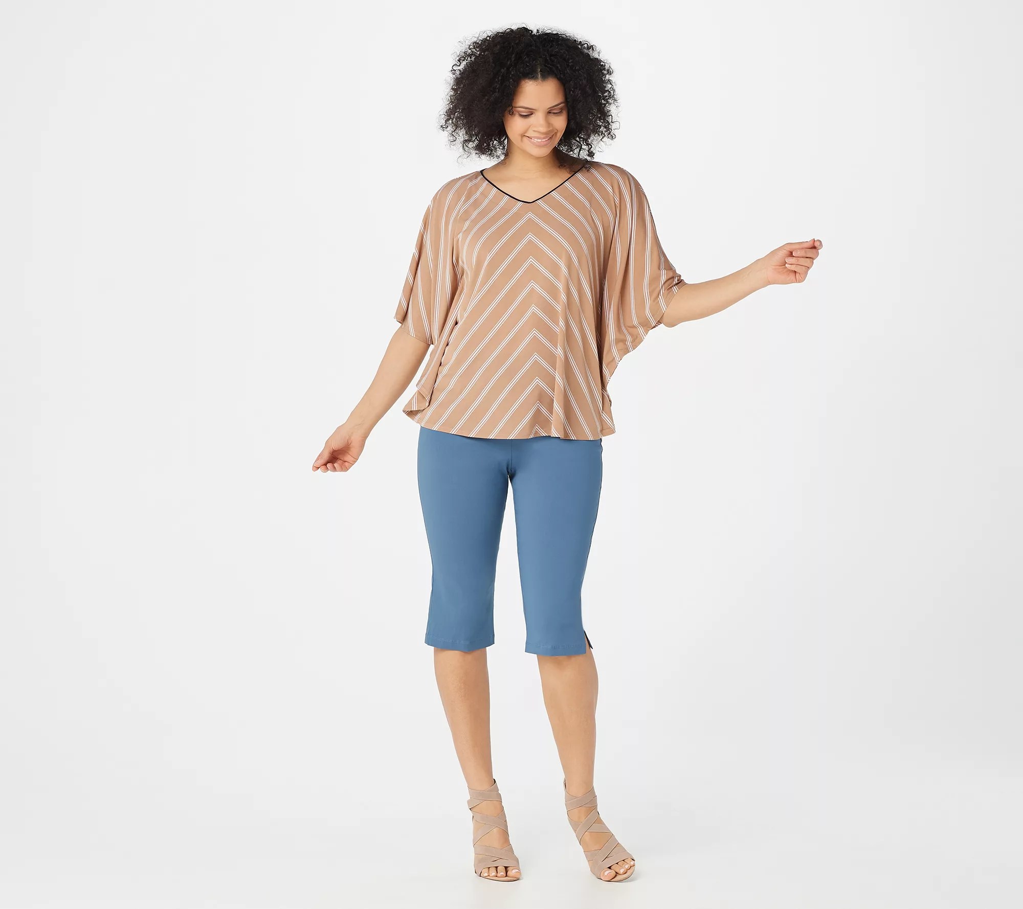 Susan Graver Ultra Stretch Pullon Pedal Pushers with Pockets