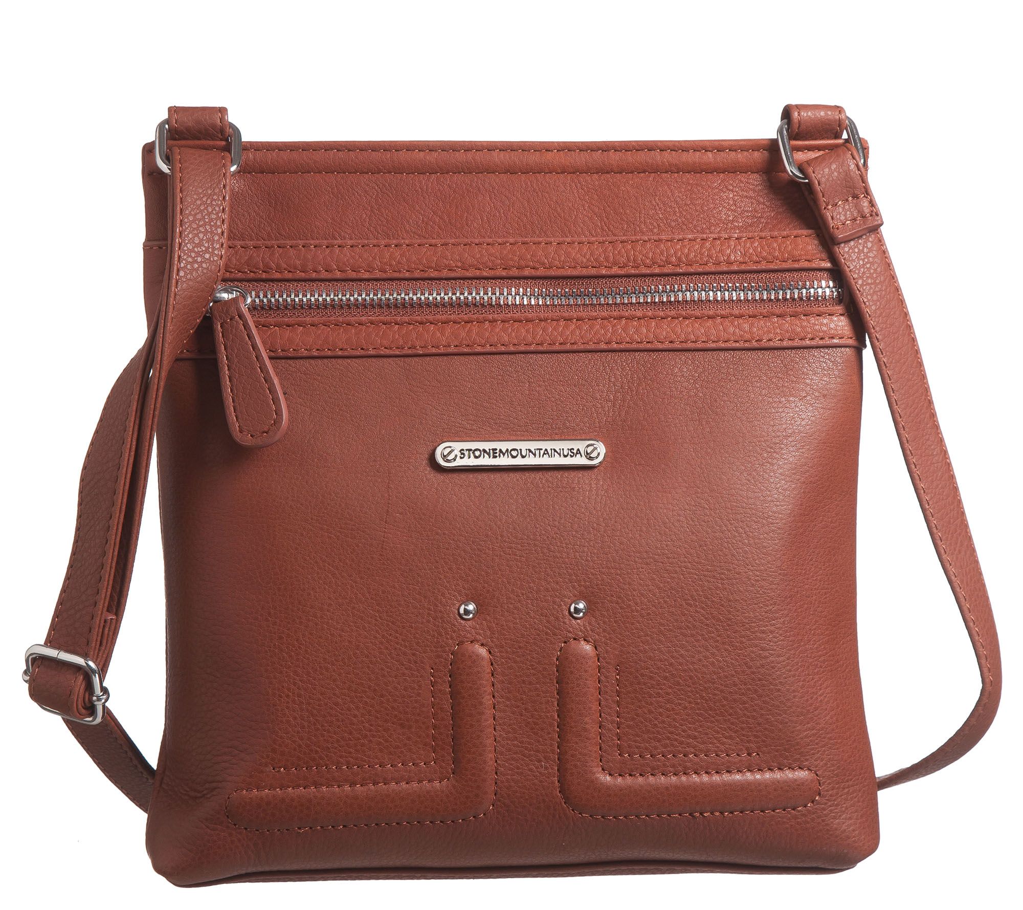 Stone Mountain USA Butter Leather North/South Crossbody Bag