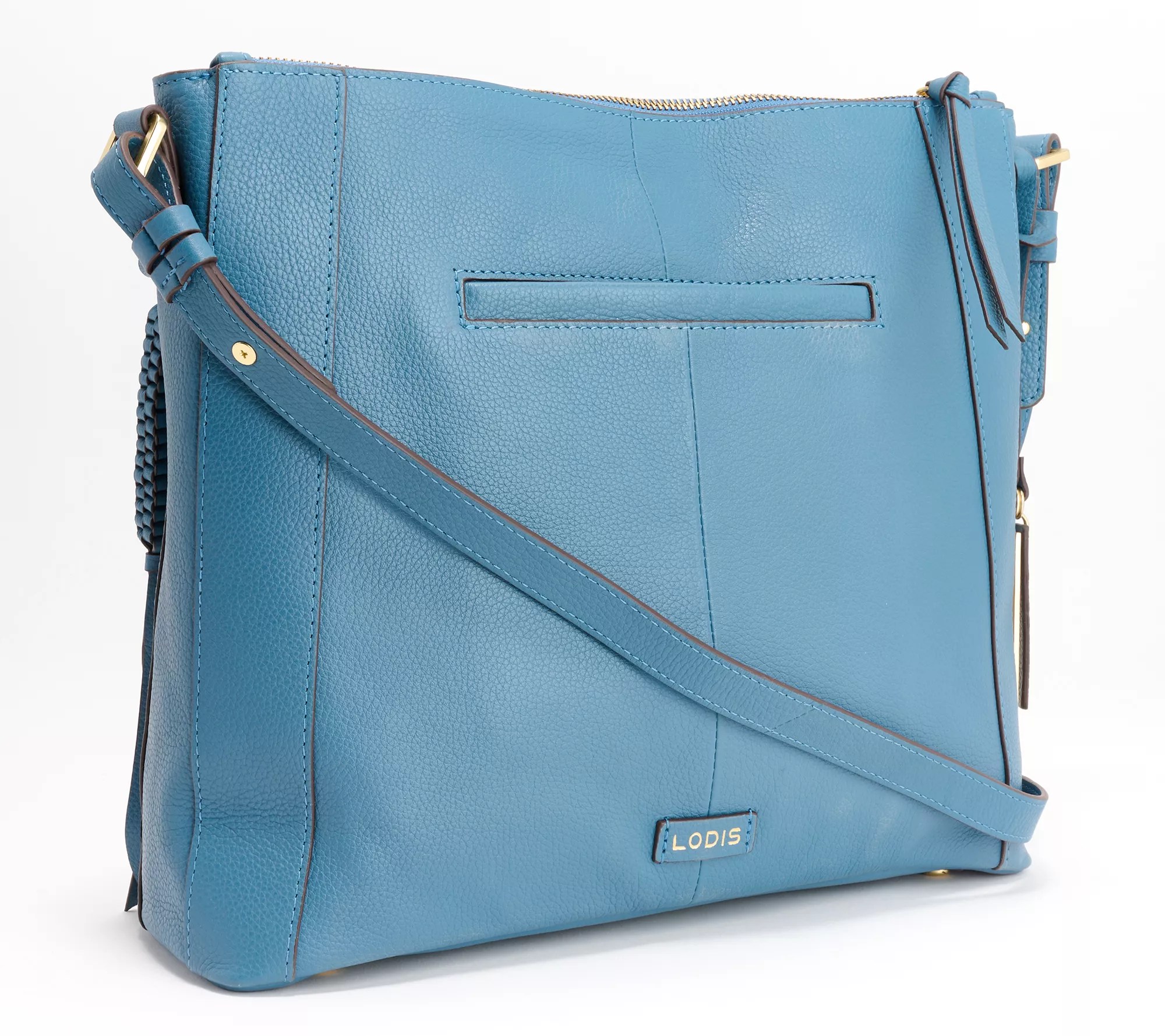 Lodis Leather Dual Zip Aviva Crossbody
