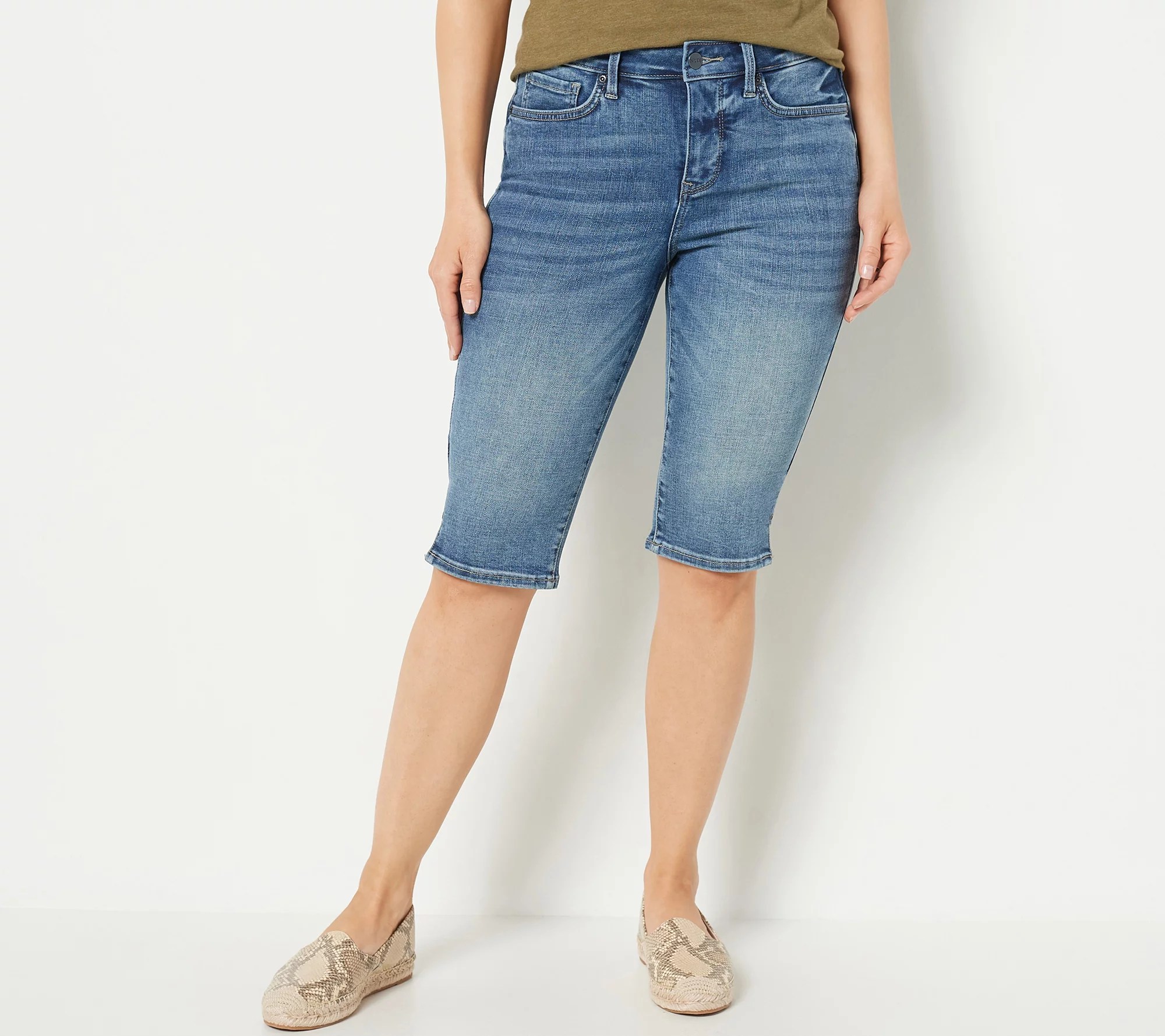 NYDJ Bike Capri Jeans with Riveted Side Slits