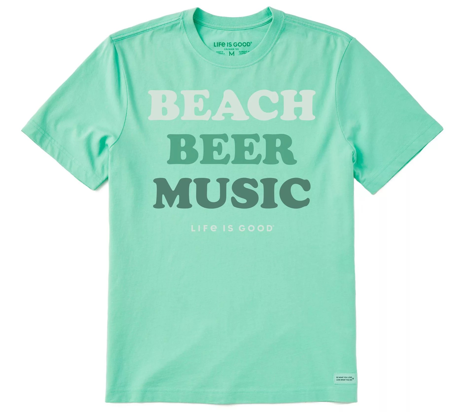 Life is Good Men's Beach Beer Music CrusherLit e Tee