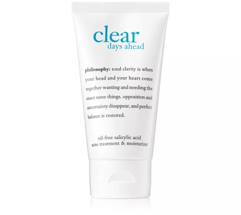 philosophy clear days ahead oilfree salicylic acid moisturizer
