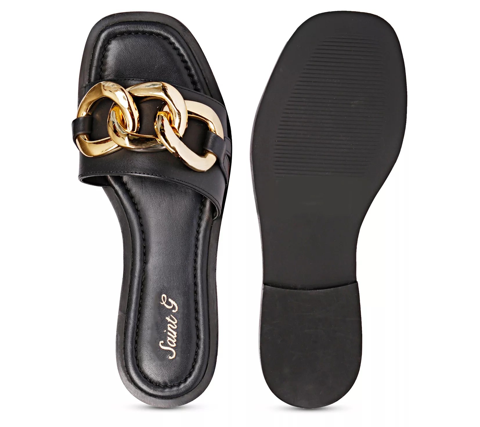 Saint G Leather SlipOn Sandal Alexa