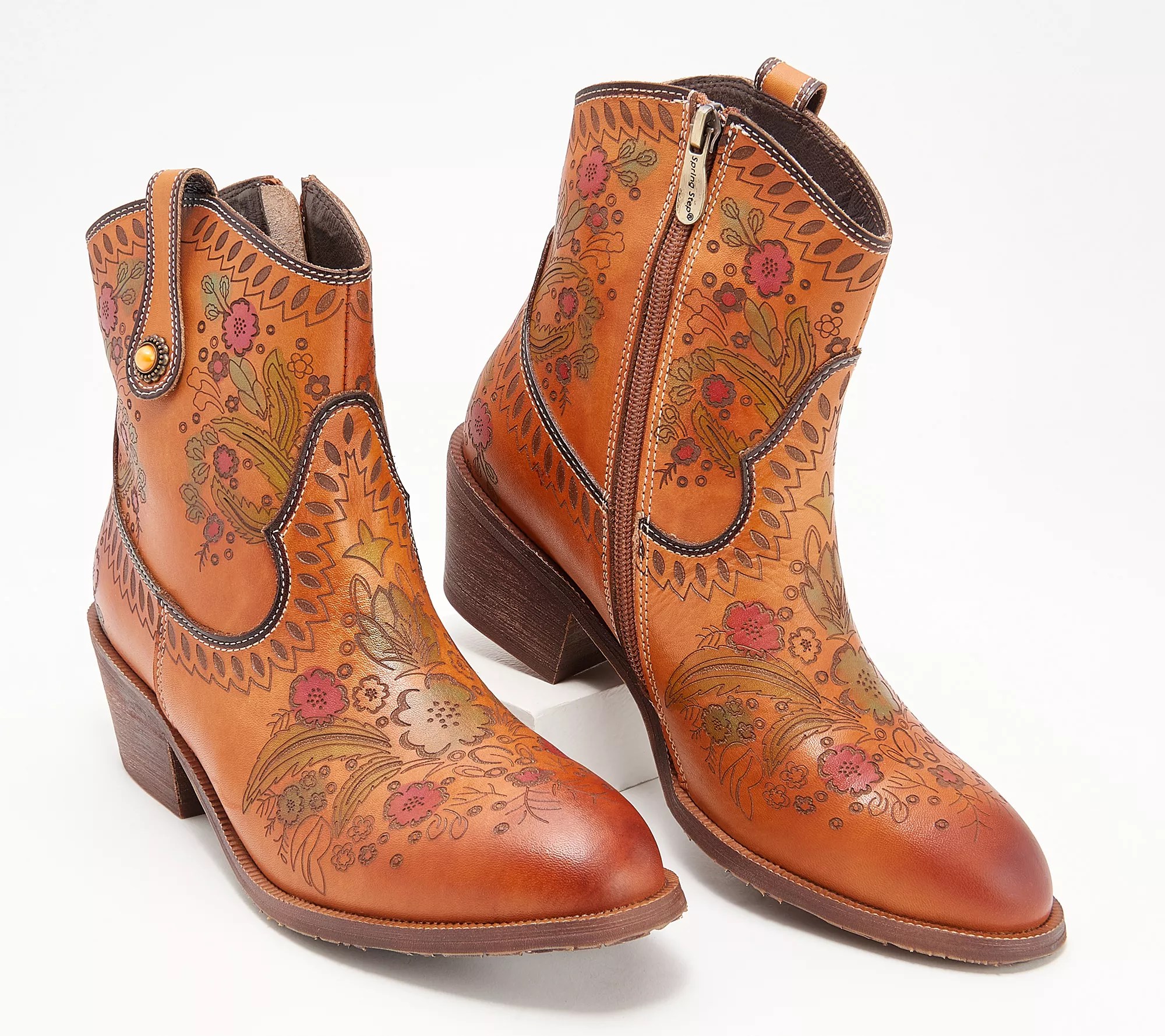 L'Artiste by Spring Step Leather Ankle Boots Galop