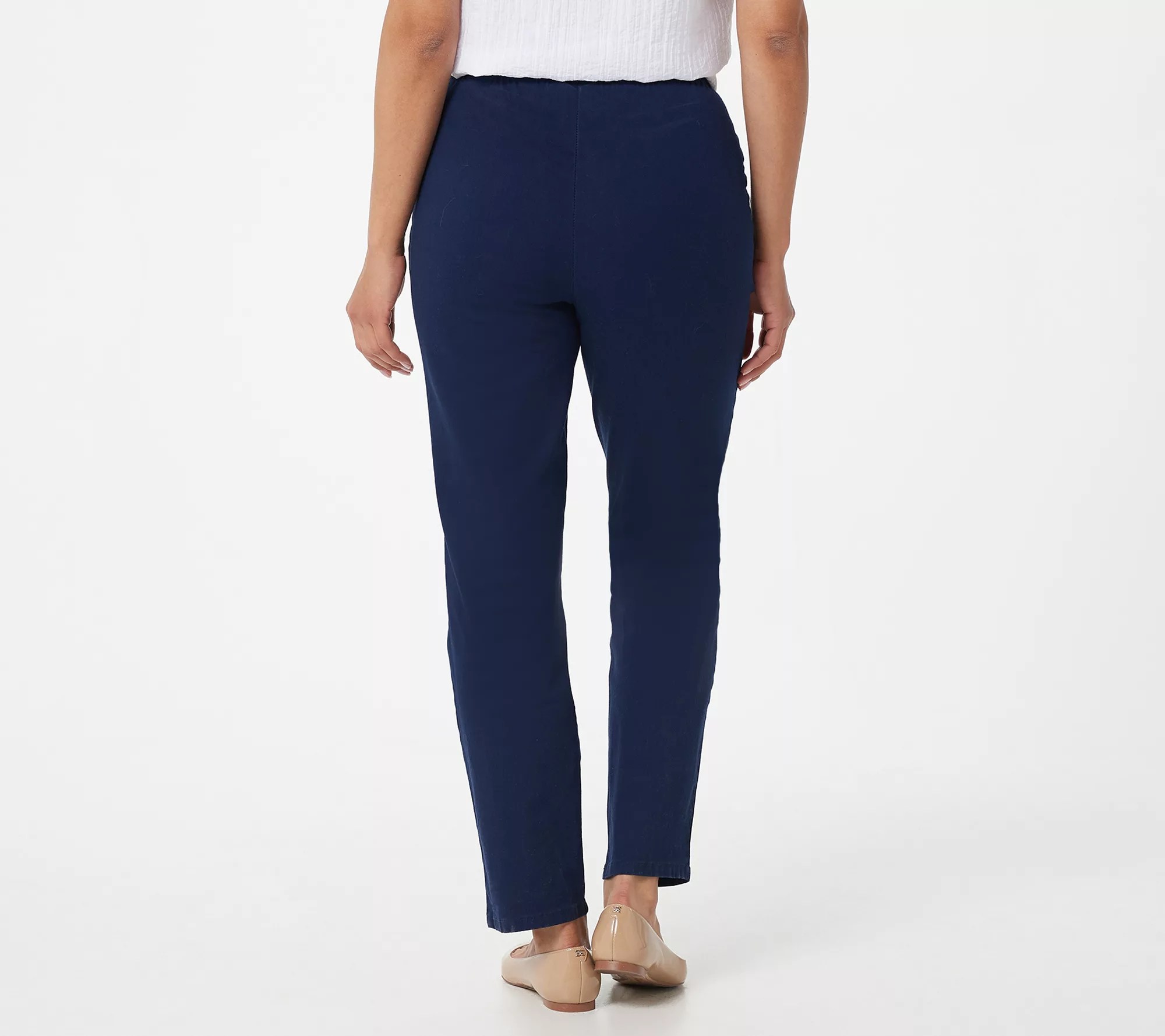 "As Is"Denim & Co. Waist Stretch Regular Side Pocket Pants Seasonal