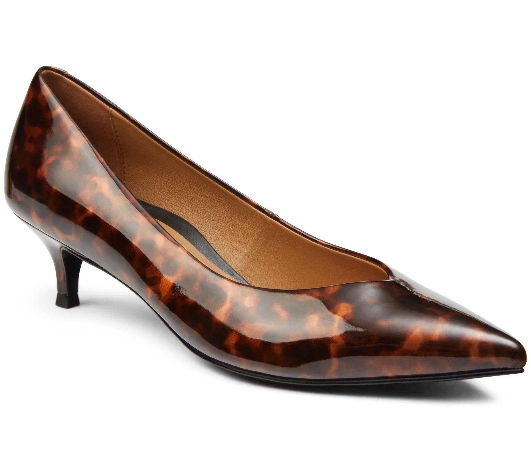 Vionic SlipOn Tortoise Kitten Heels Josie
