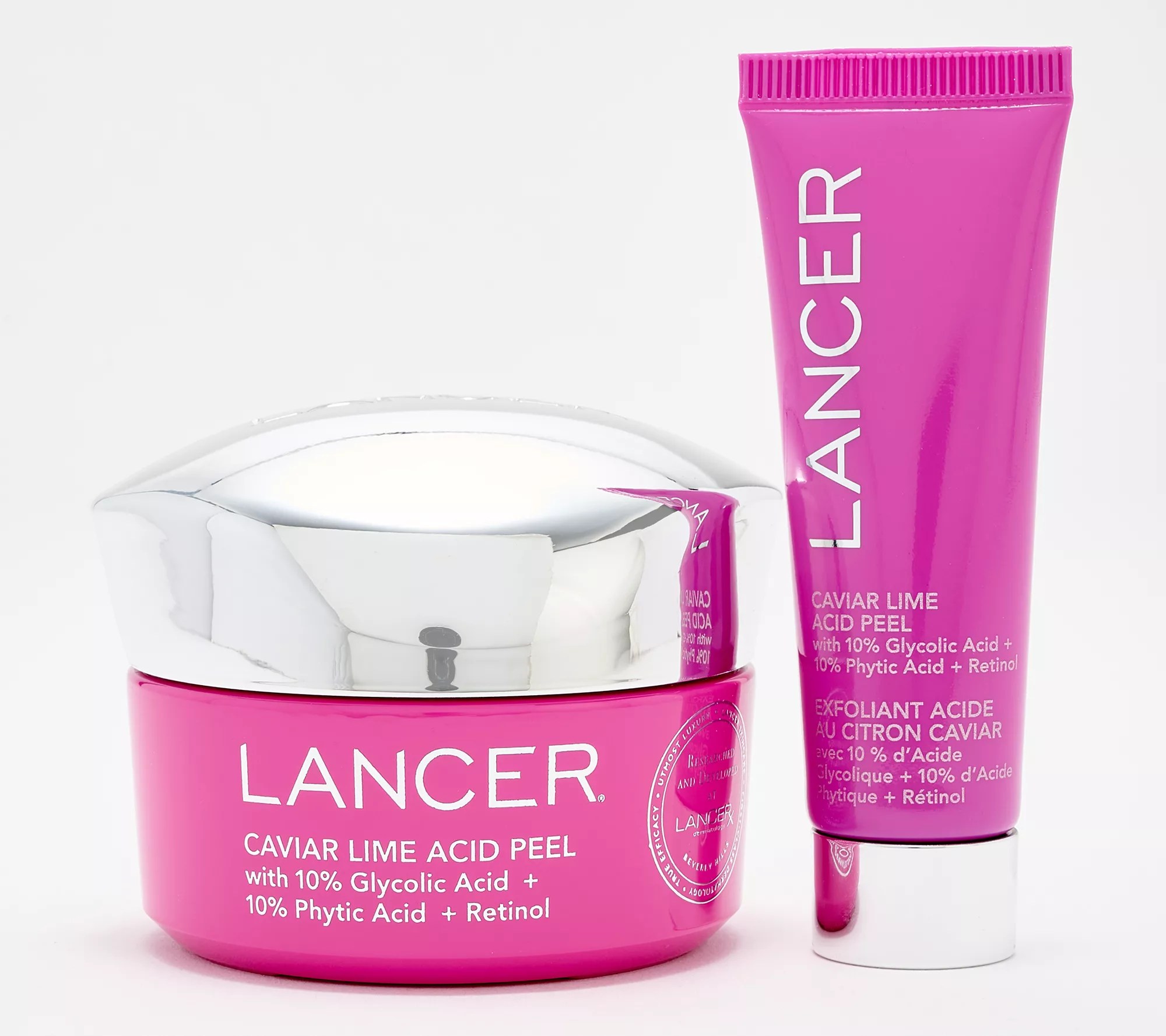 Lancer Caviar Lime Acid Peel Home & Away Set