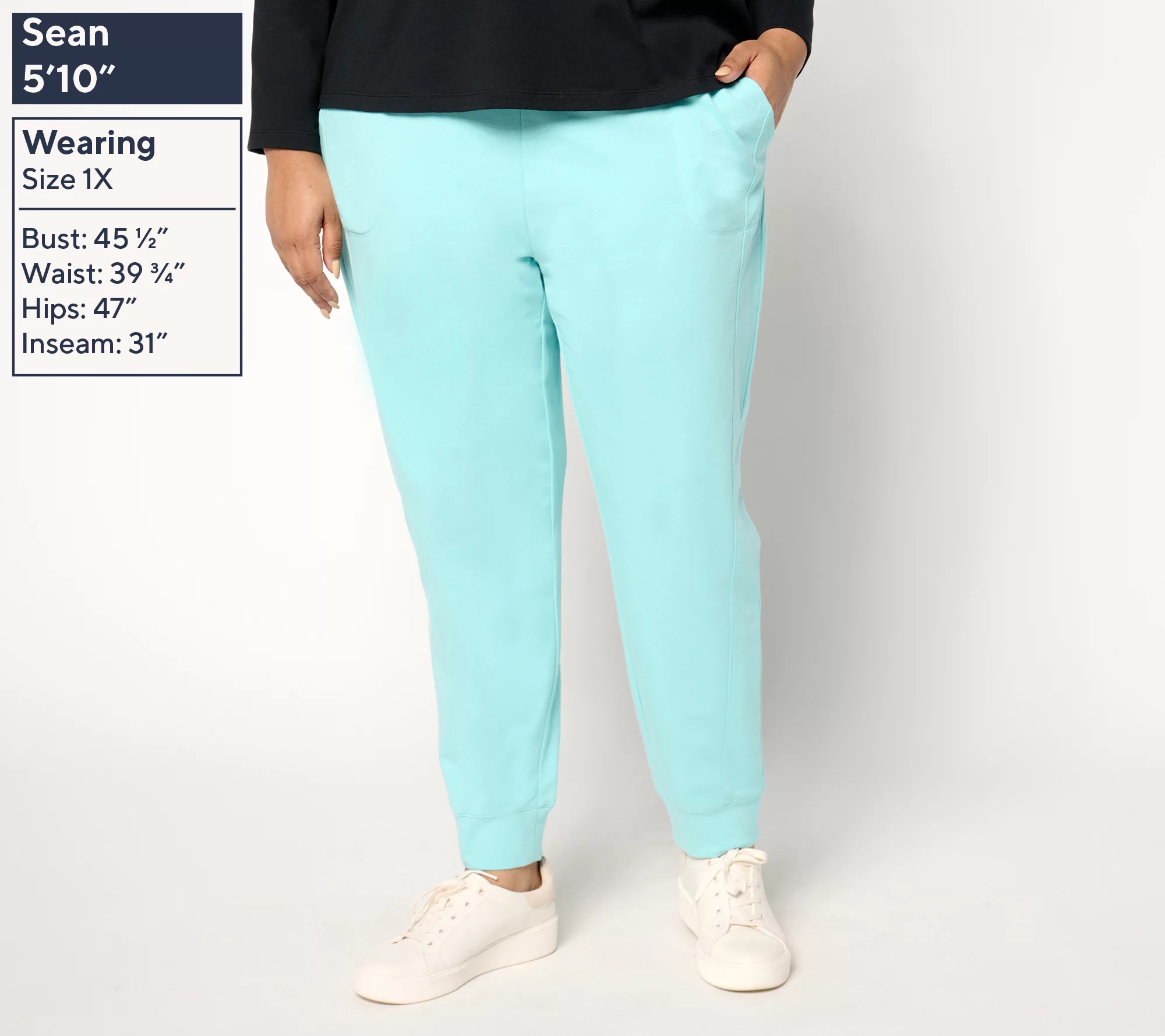 Denim & Co. Active French Terry Ankle Length Joggers