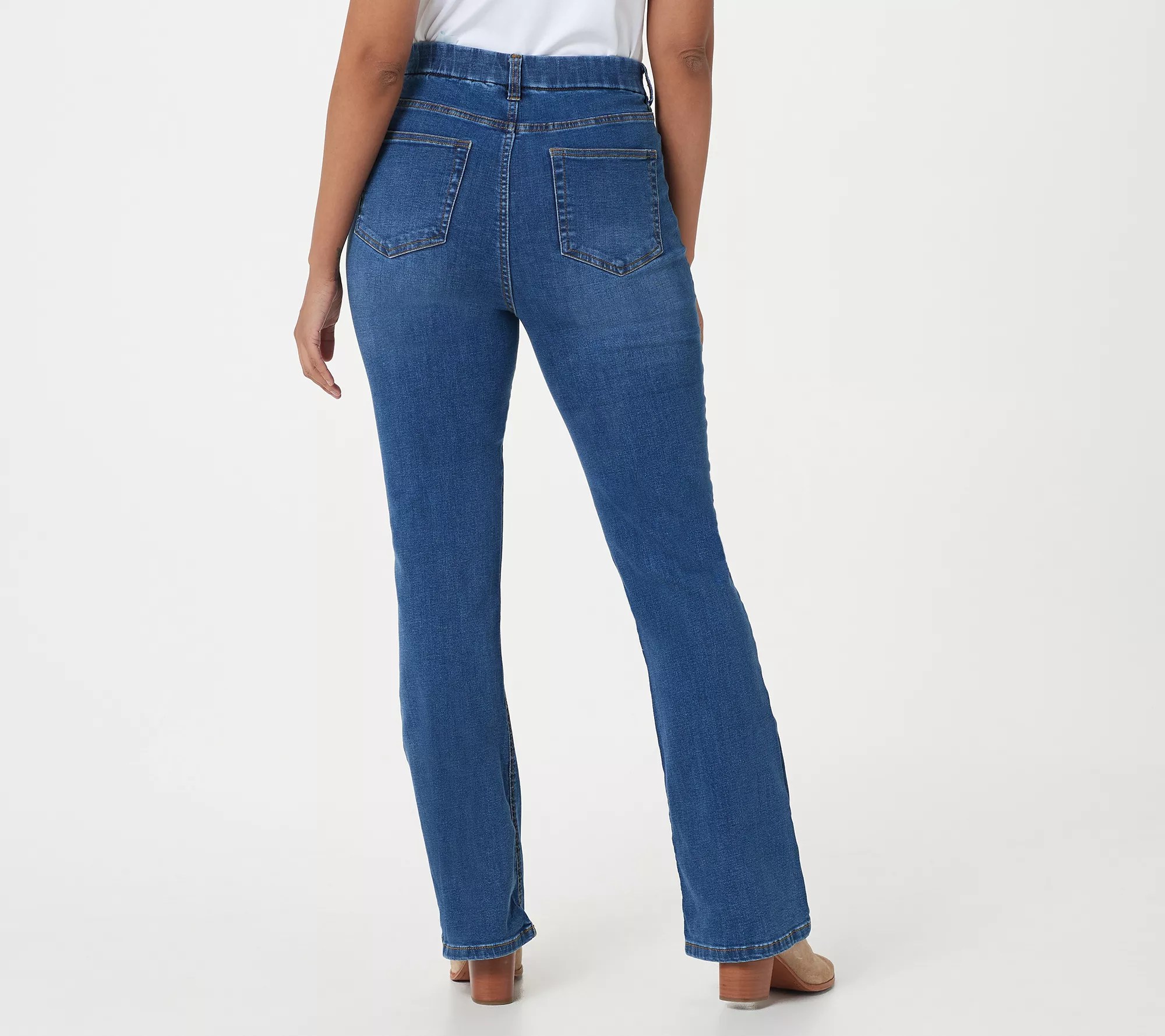 Denim & Co. Easy Stretch PullOn Bootcut Jeans
