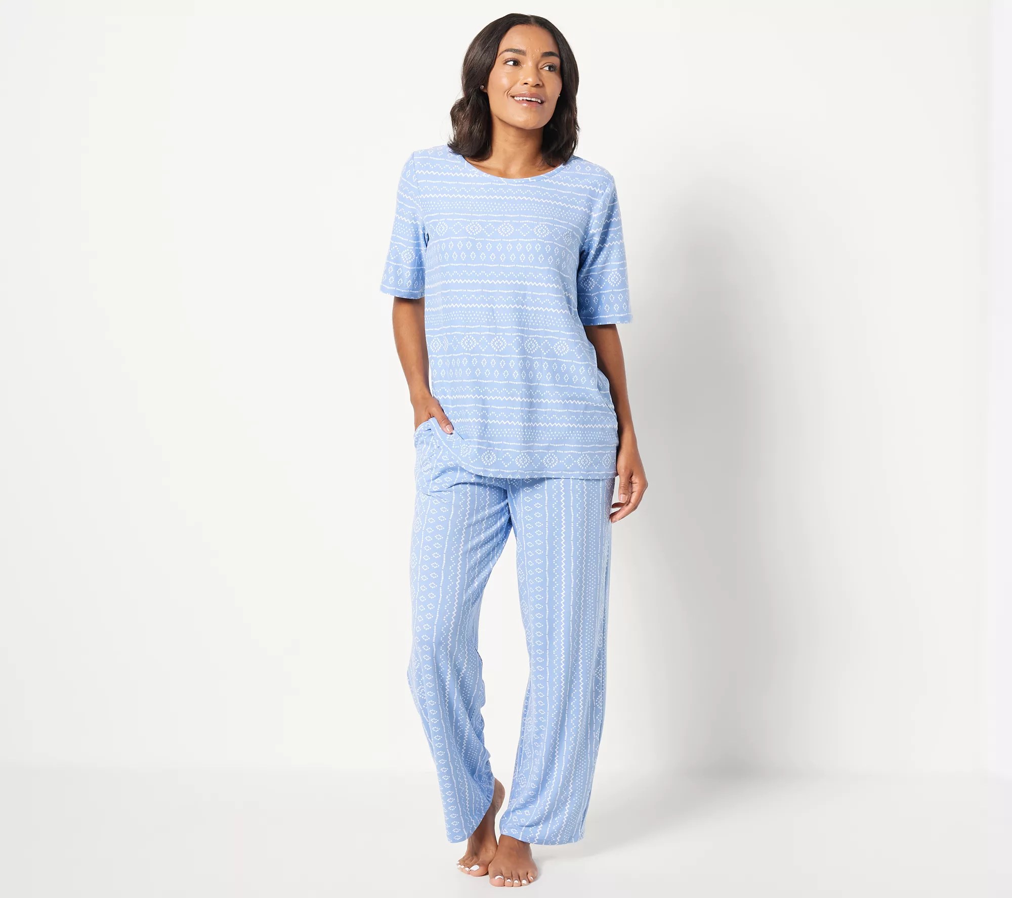 "As Is" Stan Herman Sueded Jersery Pajama Set