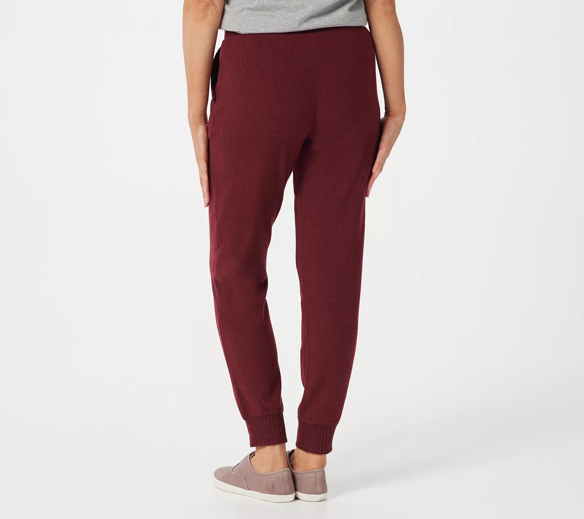 Denim & Co. Active Petite Brushed Heavenly Jersey Jogger Pants