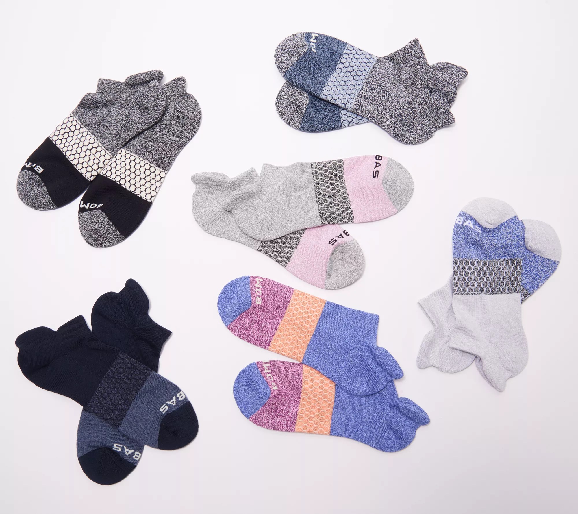 Bombas Set of 6 Womens Ankle Socks