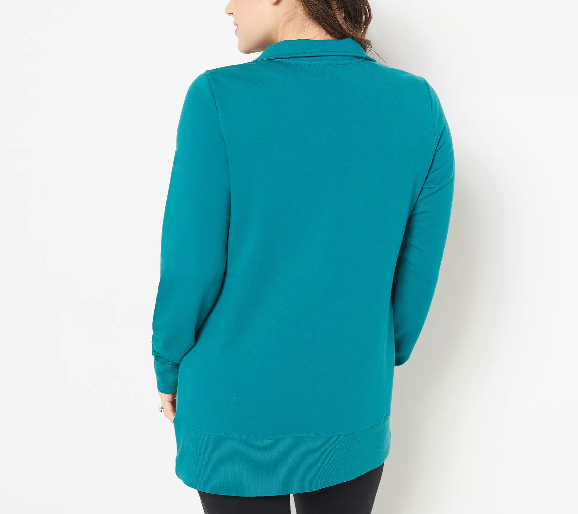 Denim & Co. Active Petite Frech Terry Zip Jacket - QVC.com
