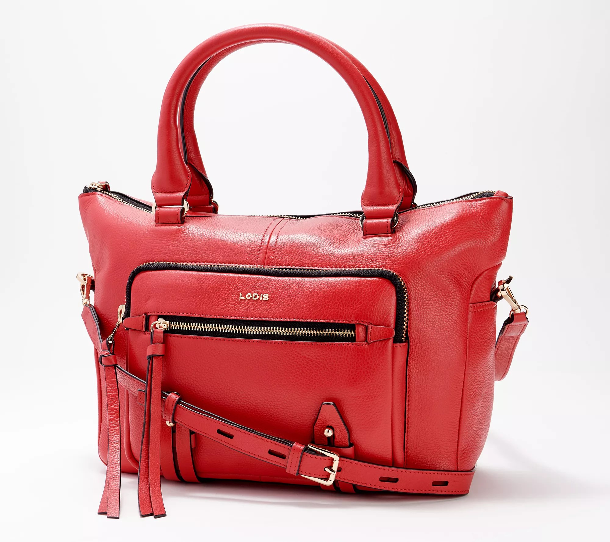 "As Is" Lodis Large Leather Sport Satchel Ellie