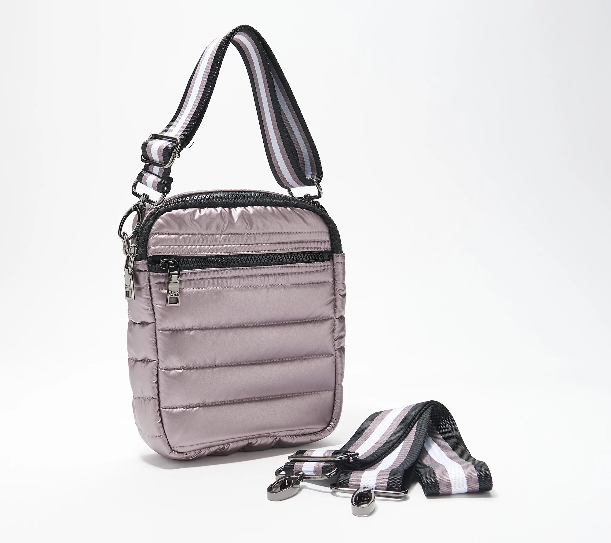 Think Royln Puffy Nylon Front Zip Crossbody NoLita