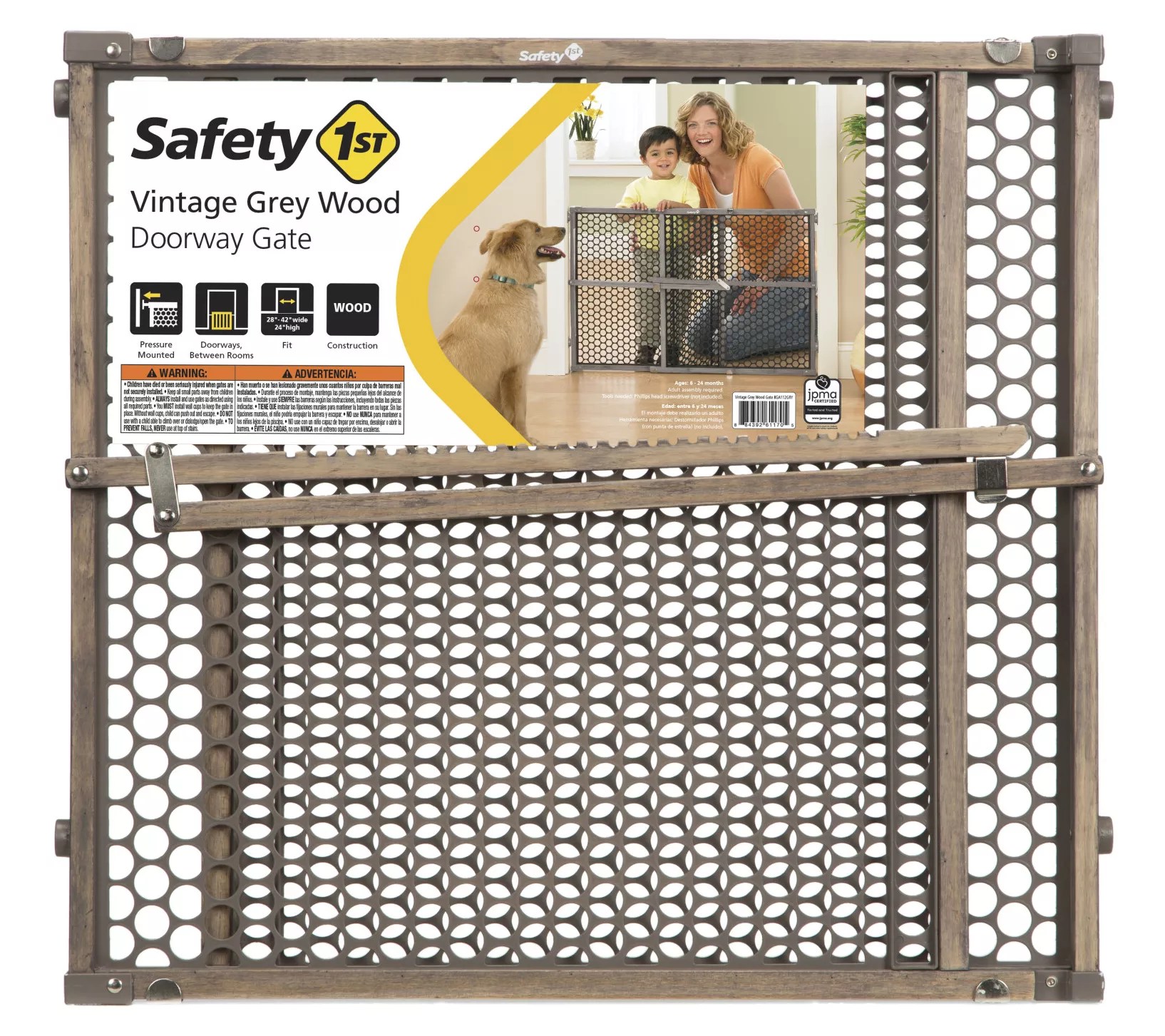 Safety 1st Vintage Wood Doorway Baby Security Gate