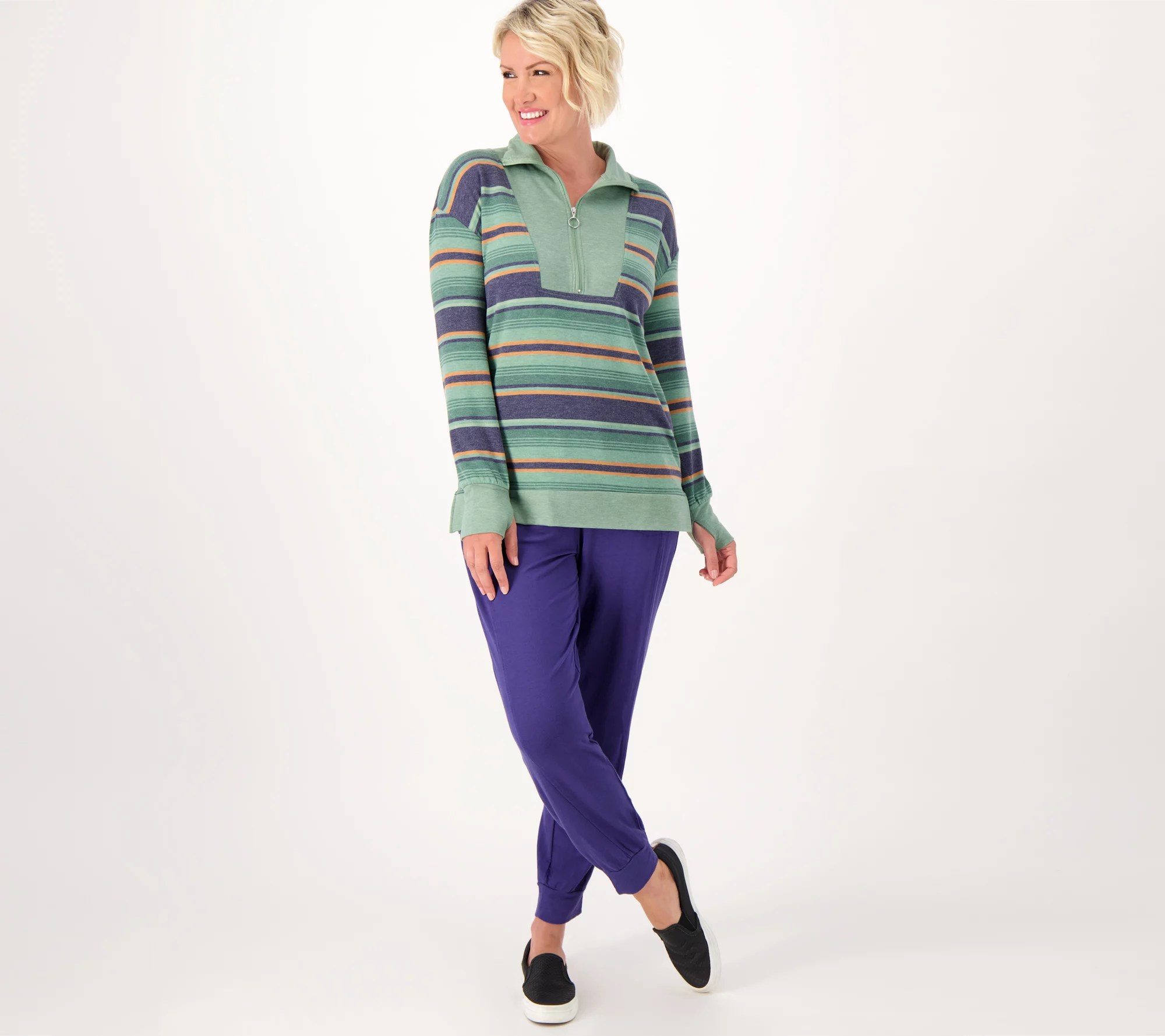 Cuddl Duds Comfortwear HalfZip Henley Pullover