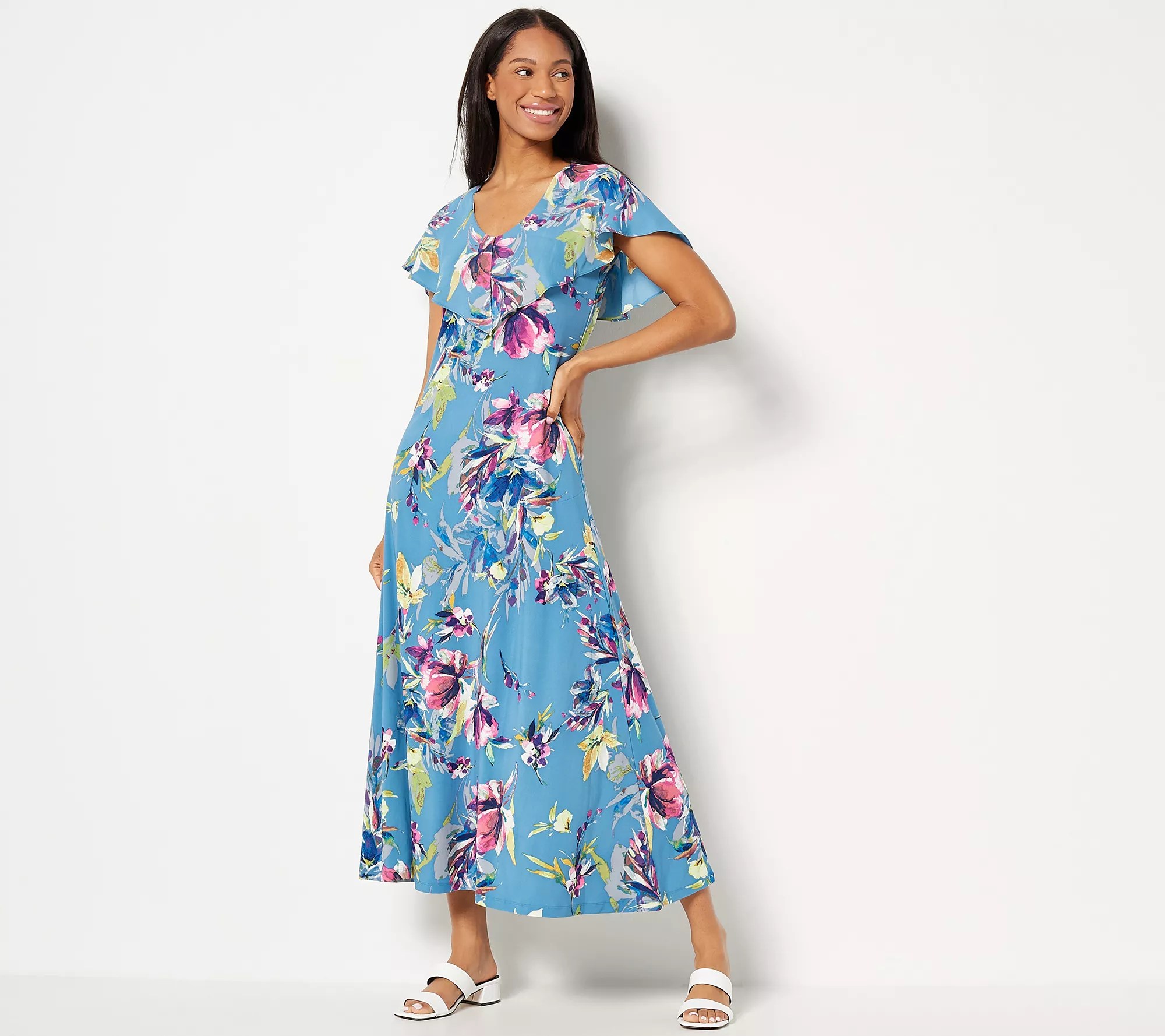 "As Is" Attitudes by Renee Global Illusions Reg. Maxi Dress - QVC.com