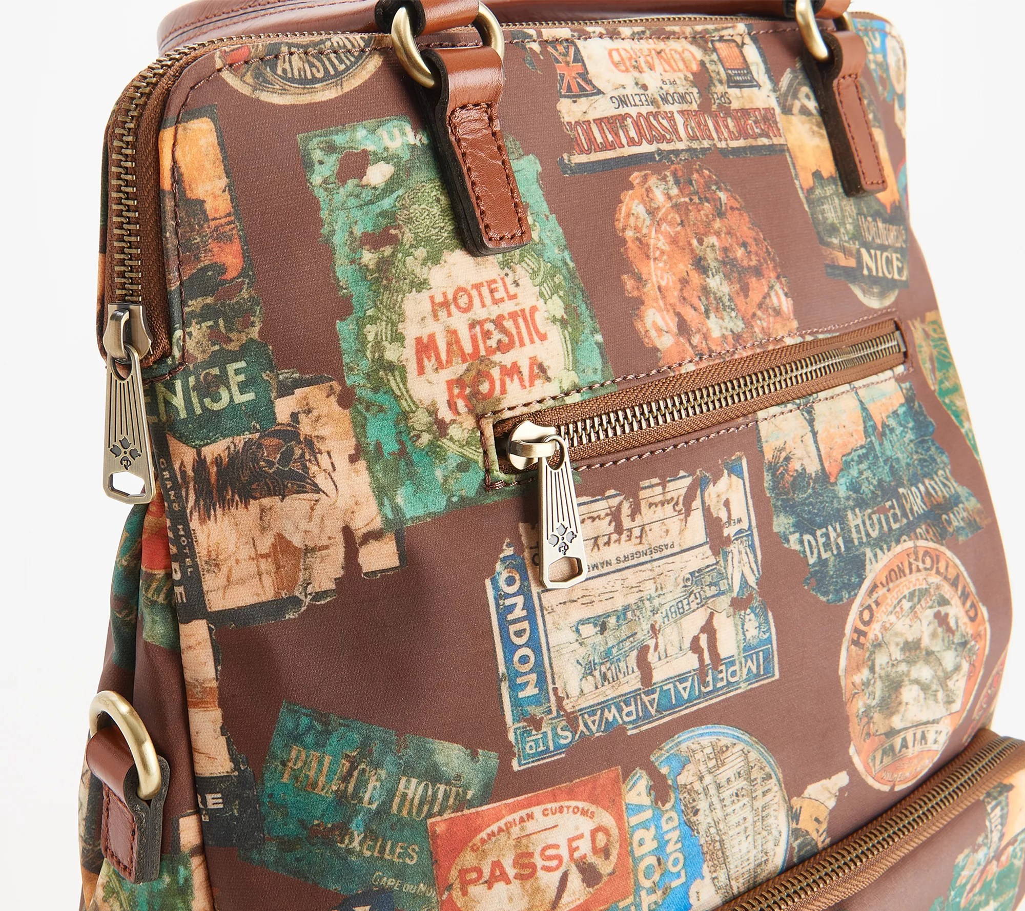 "As Is" Patricia Nash Coated Canvas Trapani Backpack