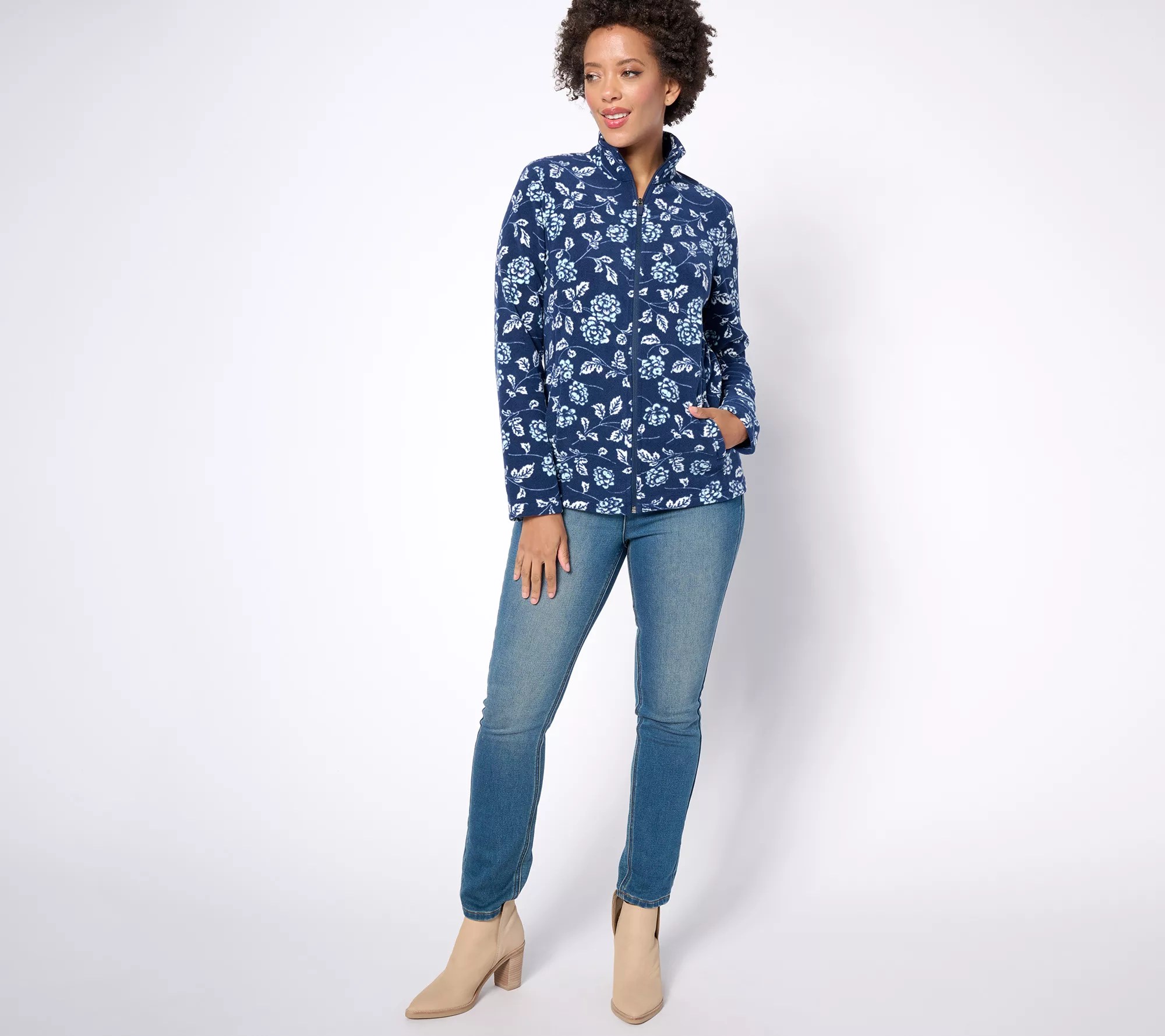 "As Is" Lands' End Full Zip Front Fleece Jacket