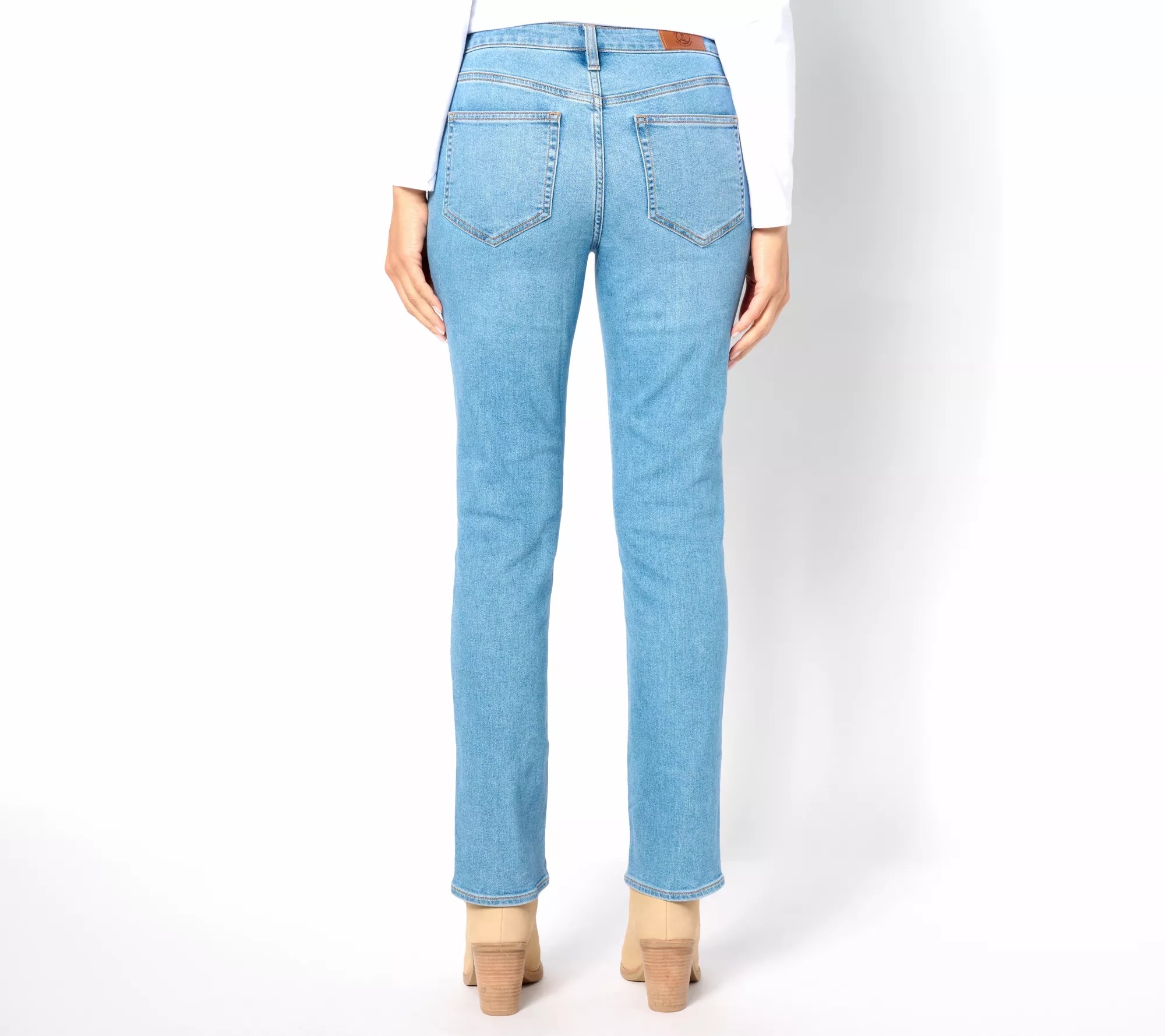 "As Is" Lands' End Regular 30" Inseam Recover Denim Straight Leg Jeans