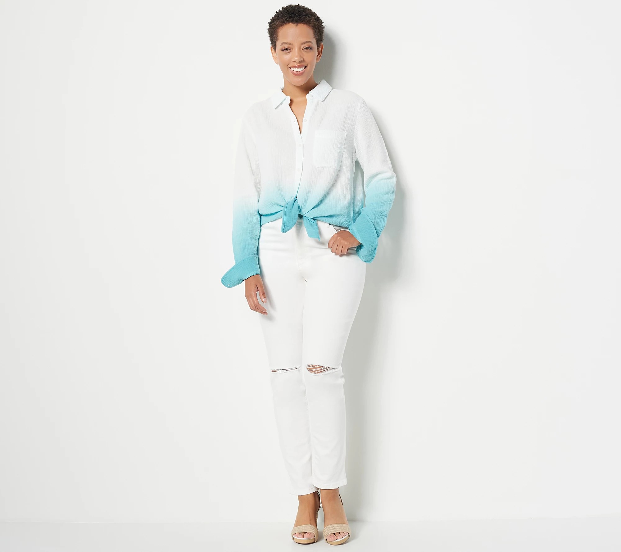 Candace Cameron Bure Regualr Straight Leg White Jeans