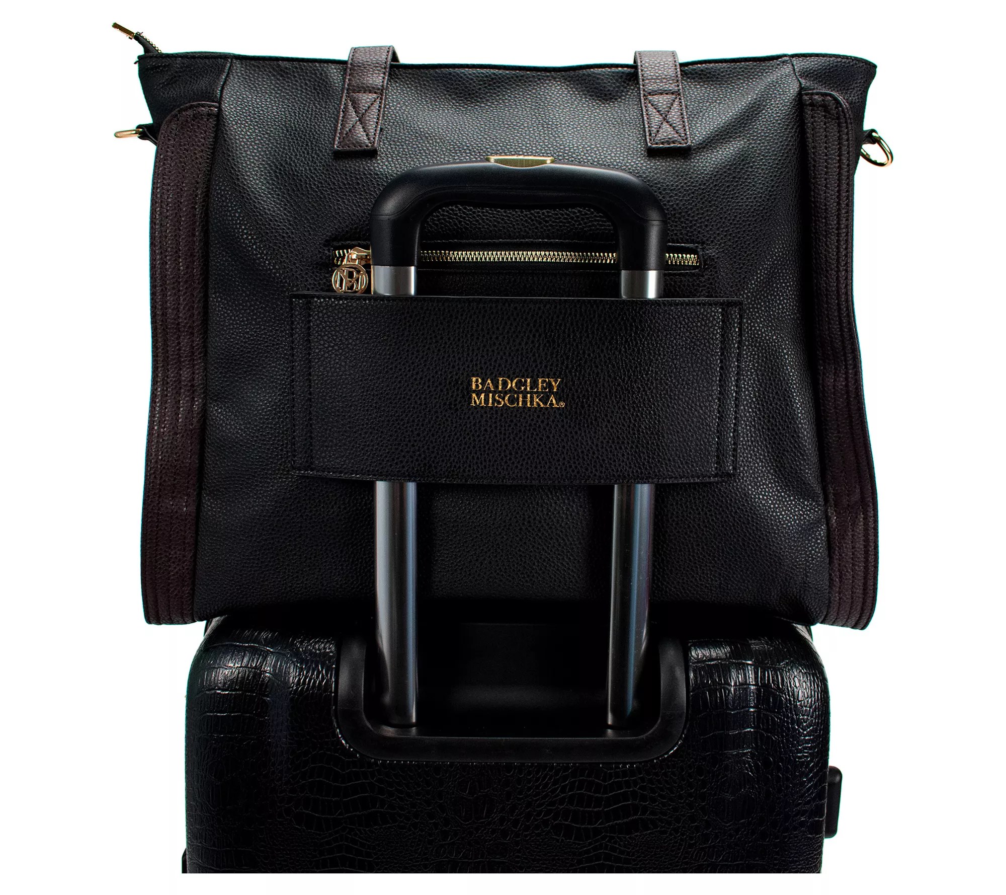 Badgley Mischka Vegan Leather Women's Travel Tote Black