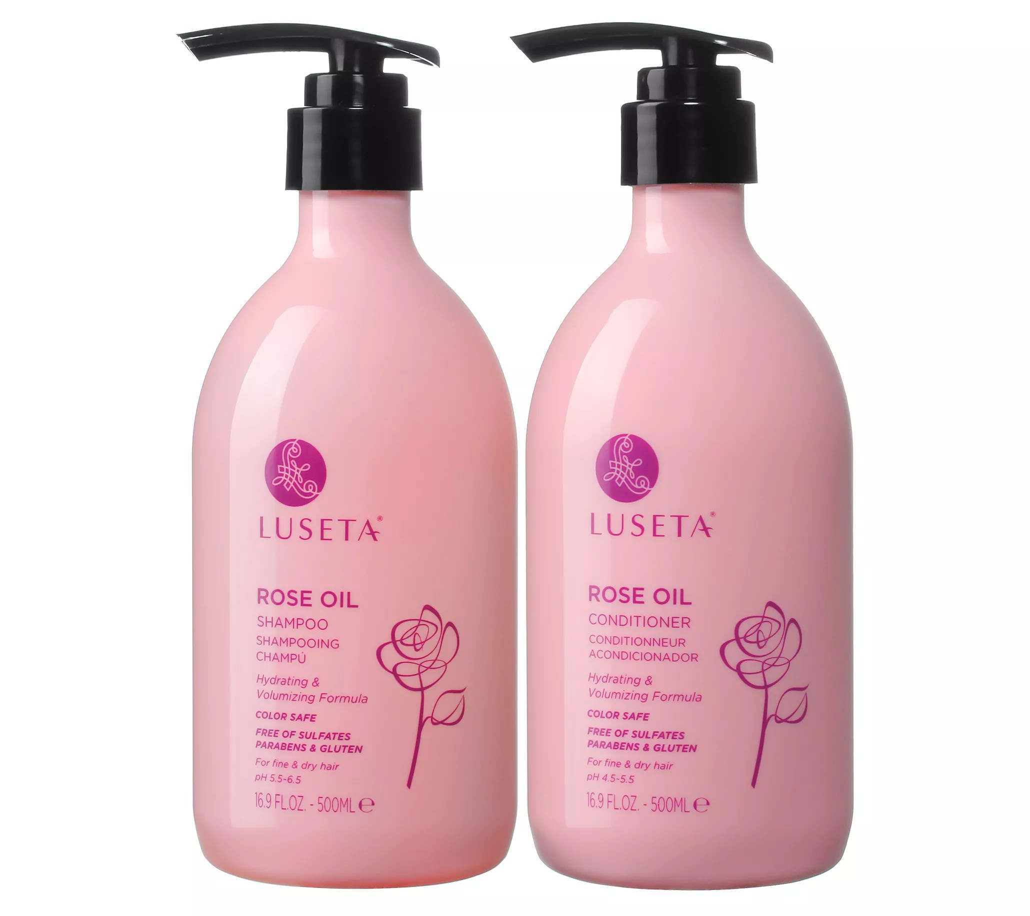 Luseta Rose Oil Shampoo & Conditioner Set 16.9fl oz