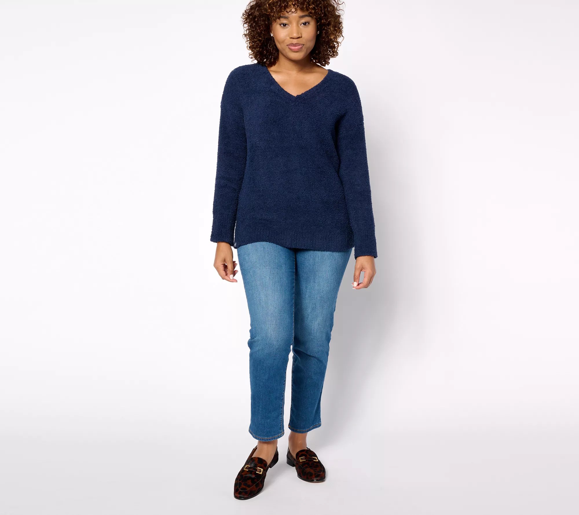 "As Is" Barefoot Dreams CozyChic Open VNeck Pullover