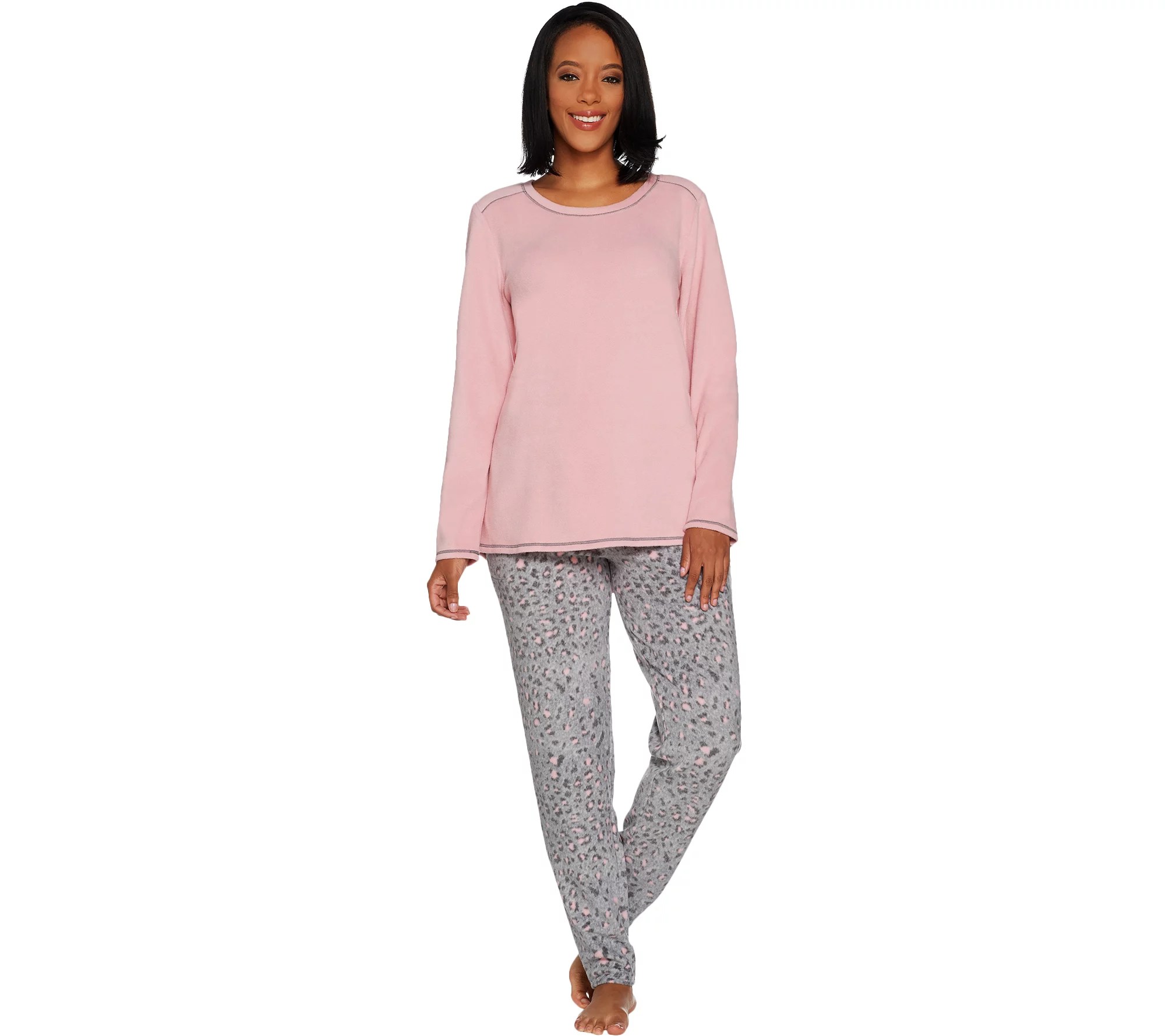 Cuddl Duds Petite Fleecewear Stretch Novelty Pajama Set