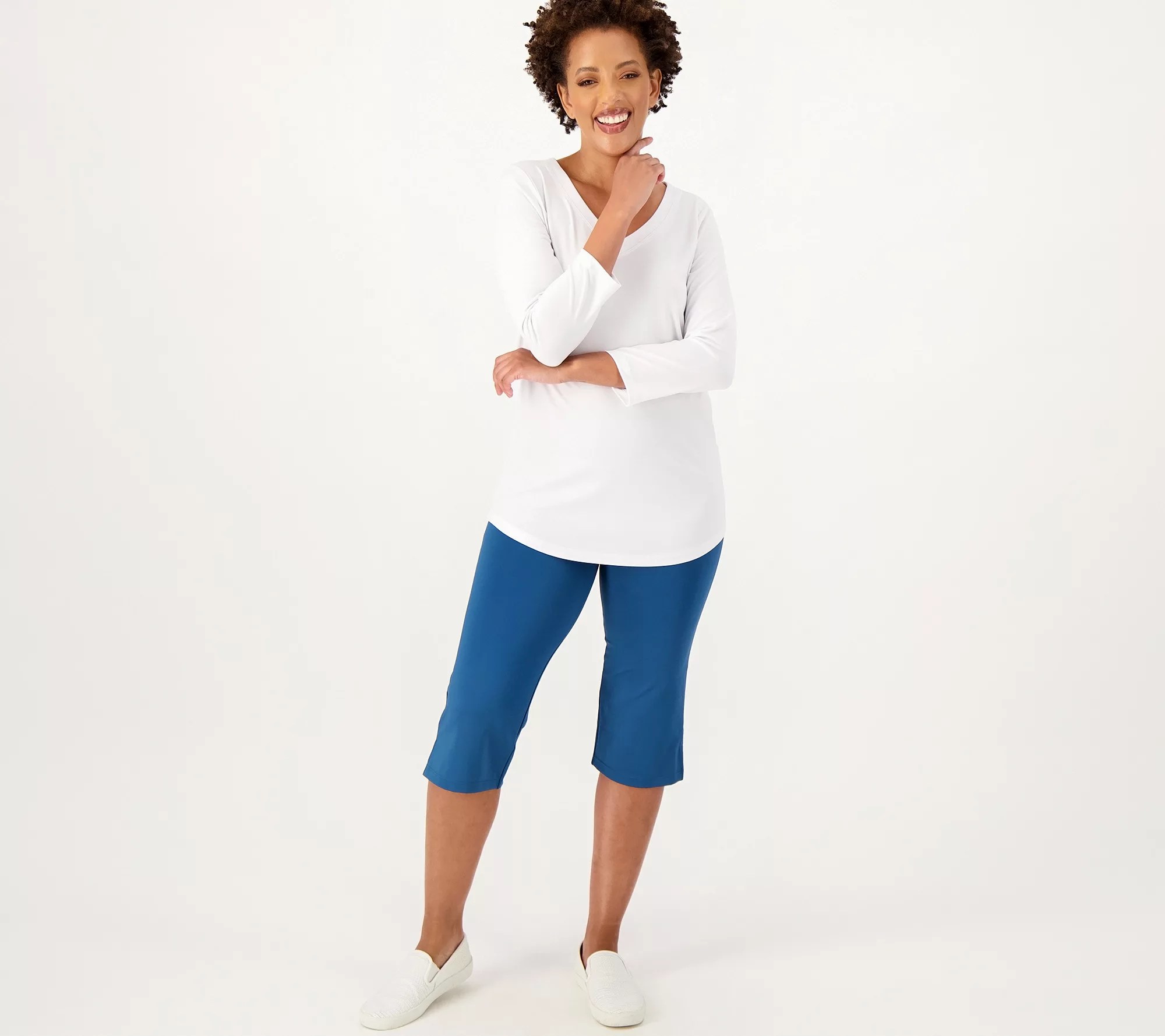 zuda 2Pack Cropped Flare & Capri Leggings Petite