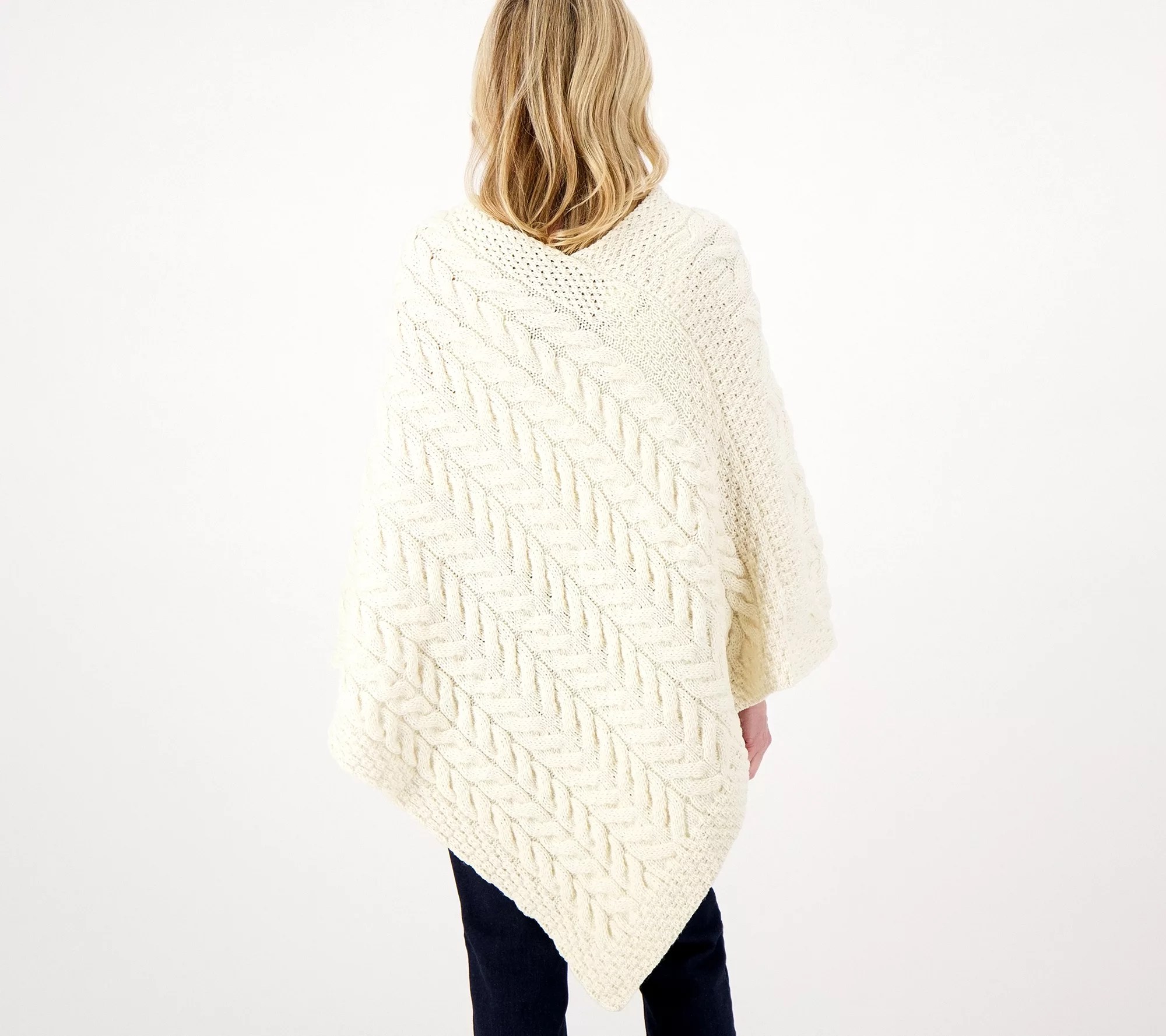Kilronan Merino Wool VNeck Poncho
