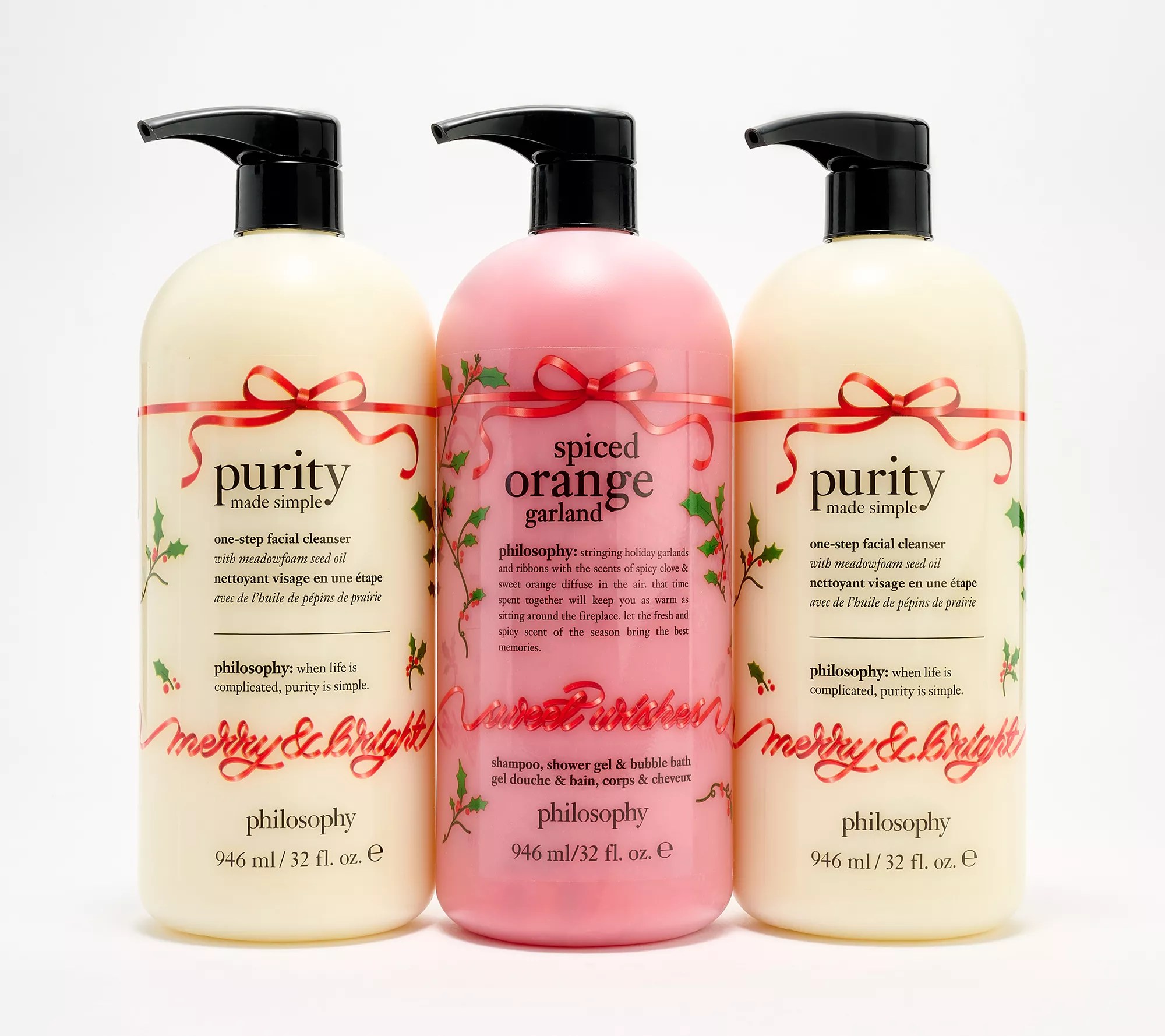 philosophy supersize 32oz holiday purity cleanser duo w/ 32oz shower