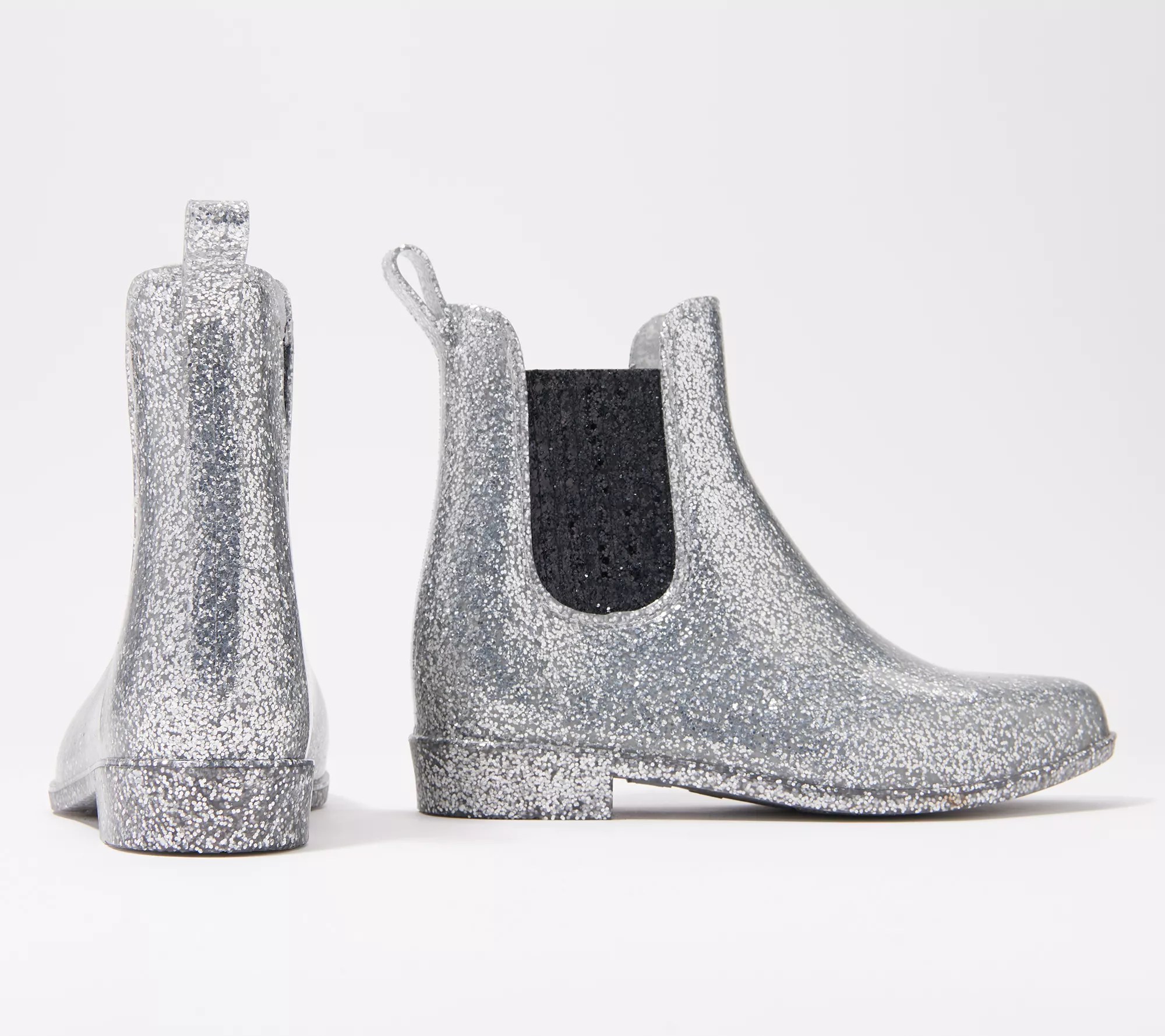Skechers Solid Waterproof Glitter Rain Boots Puddler