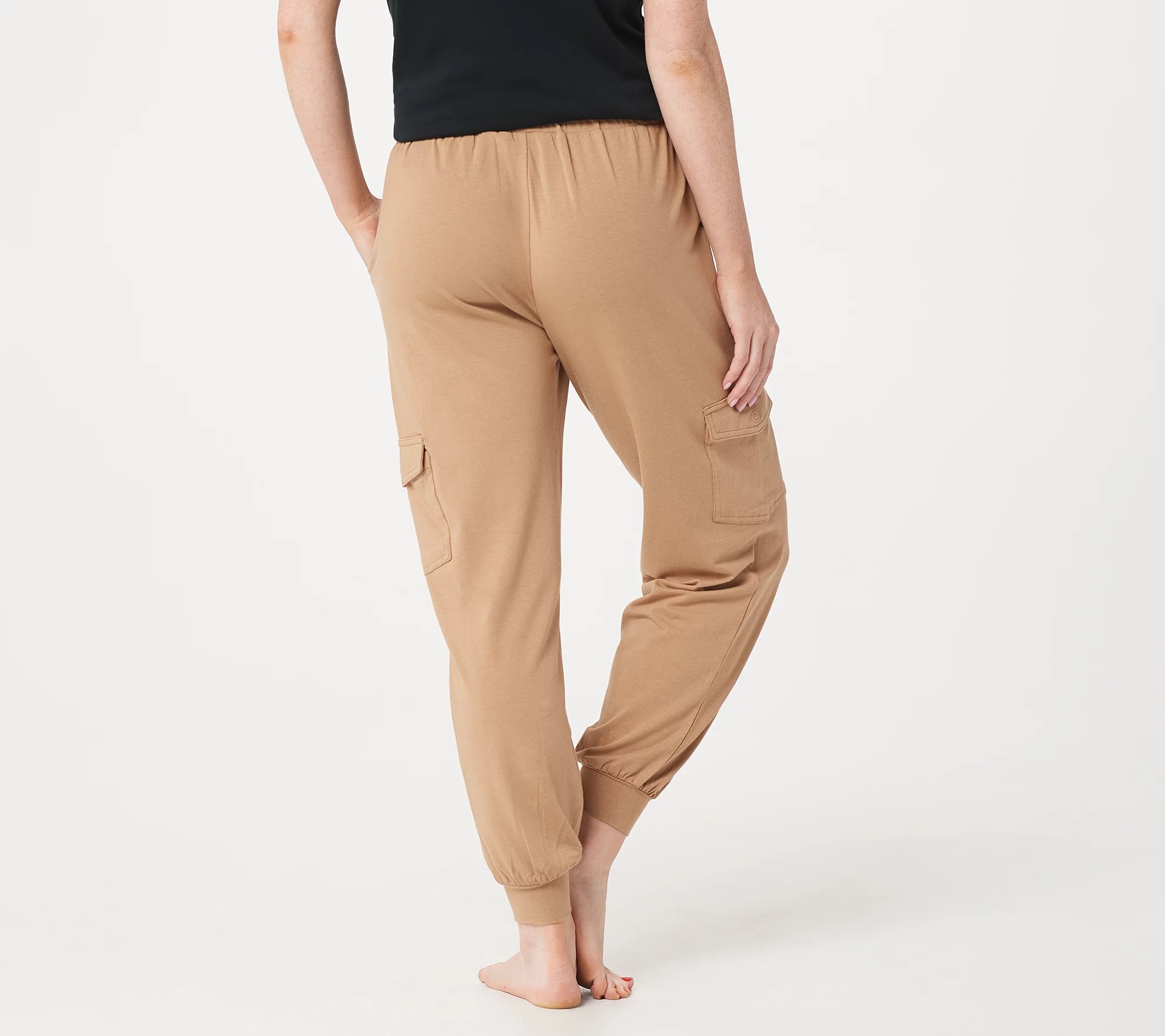 AnyBody Cozy Knit Cargo Jogger Pants with Pockets