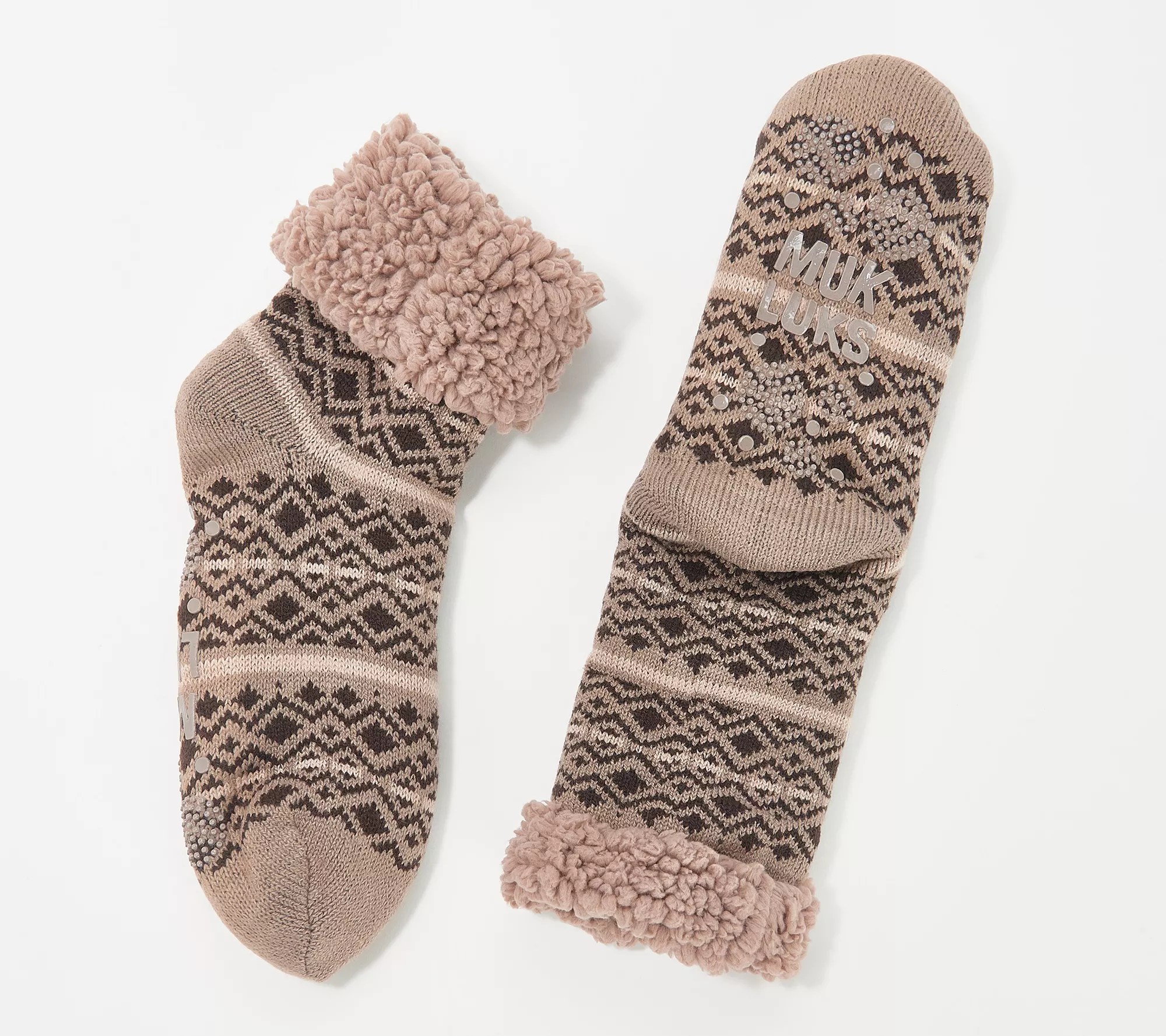 MUK LUKS Men's Shea Butter Cabin Socks Set of 4