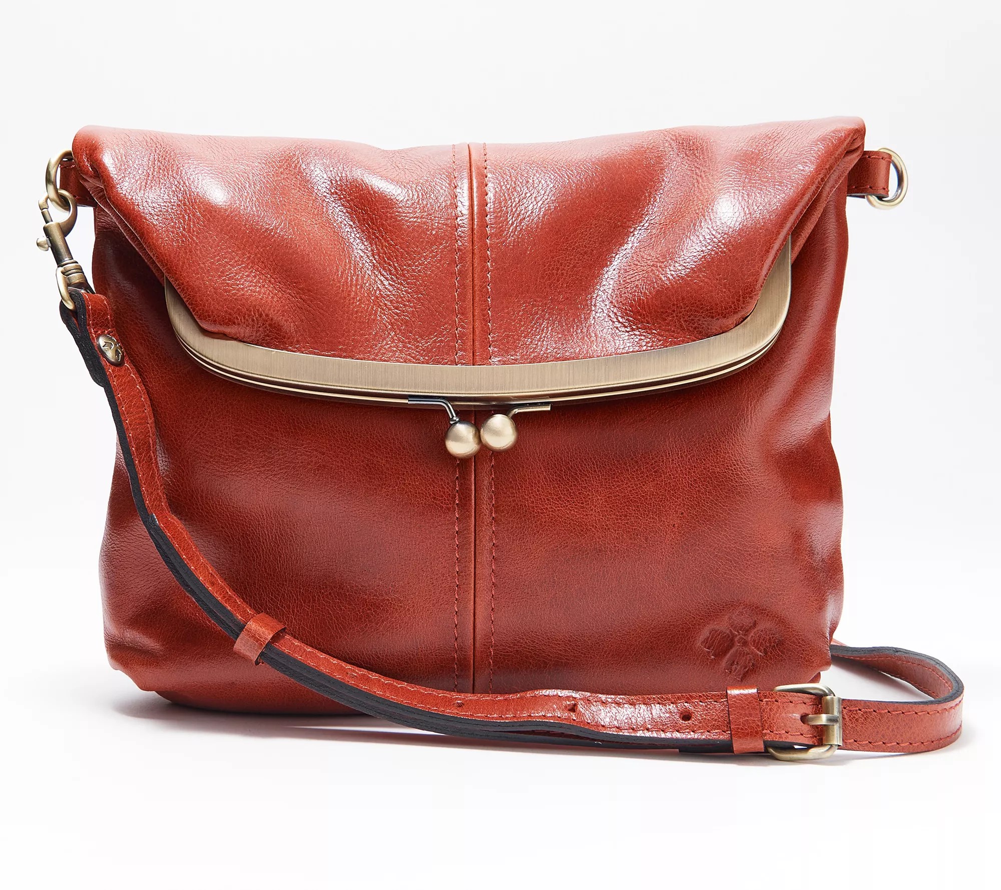 "As Is" Patricia Nash Distressed Barsby Kisslock Crossbody
