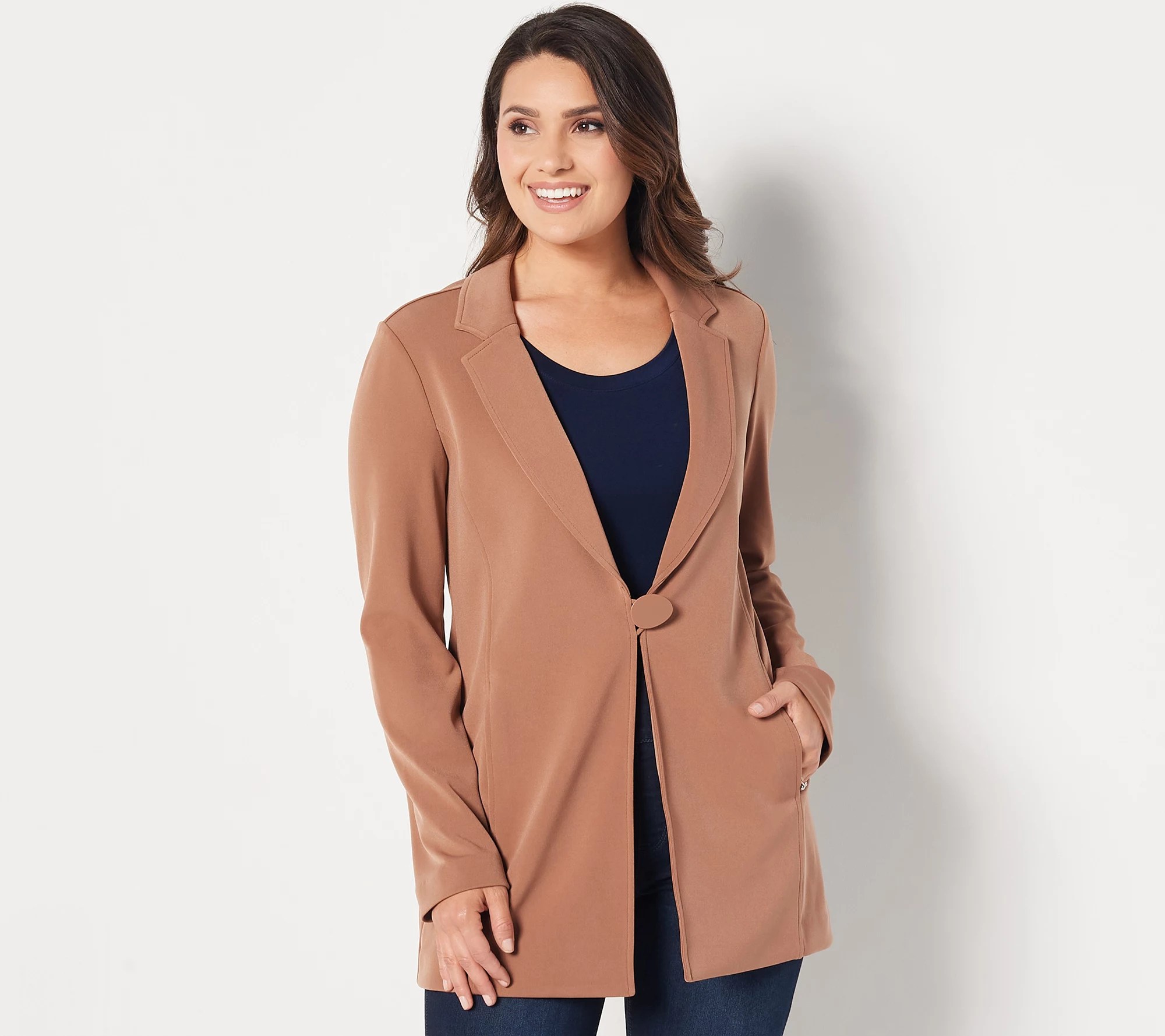 Graver by Susan Graver Regular LK Fusion Long Blazer