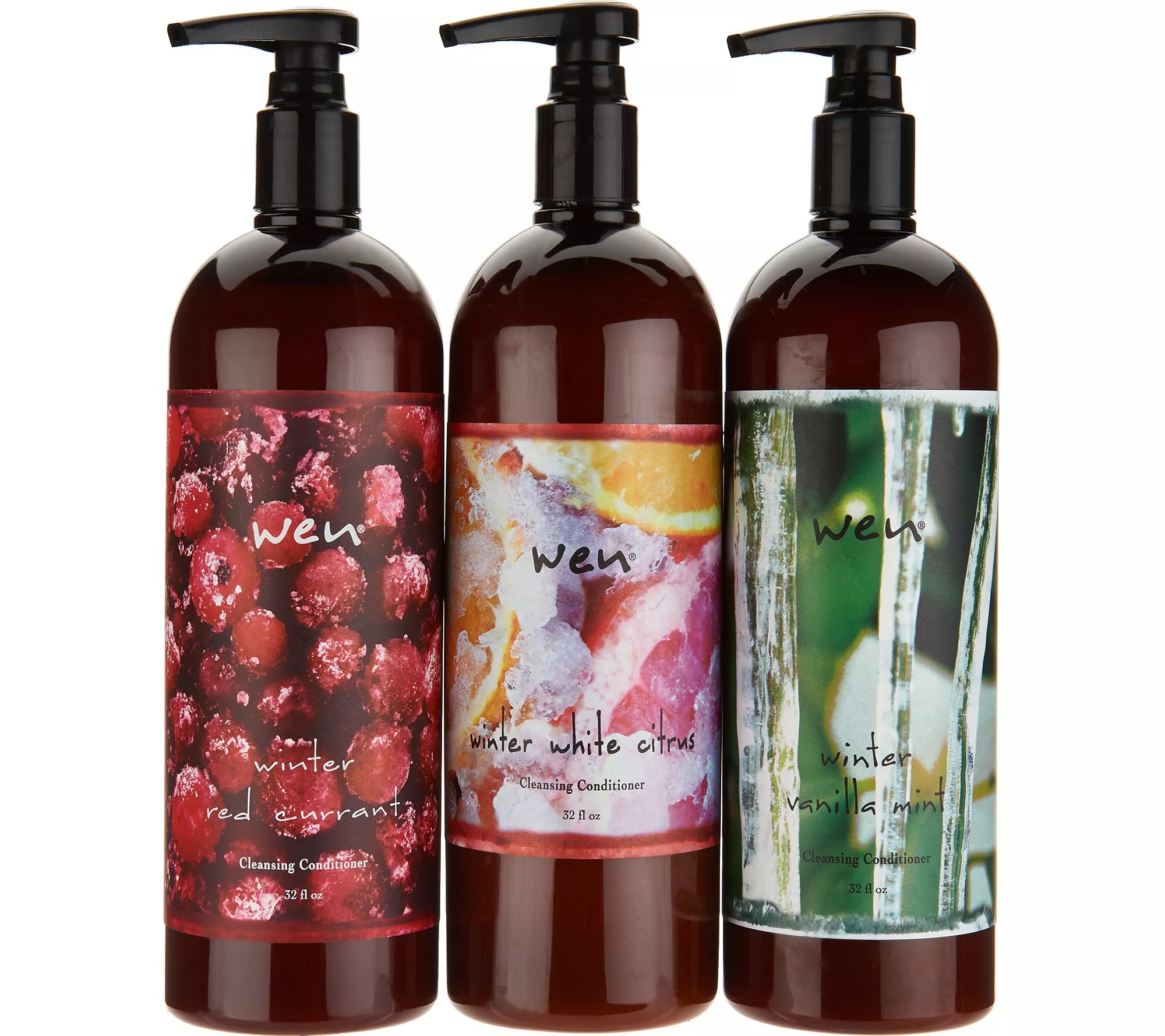 (QVC) WEN by Chaz Dean Set of 3 32 oz. Cleansing Conditioners