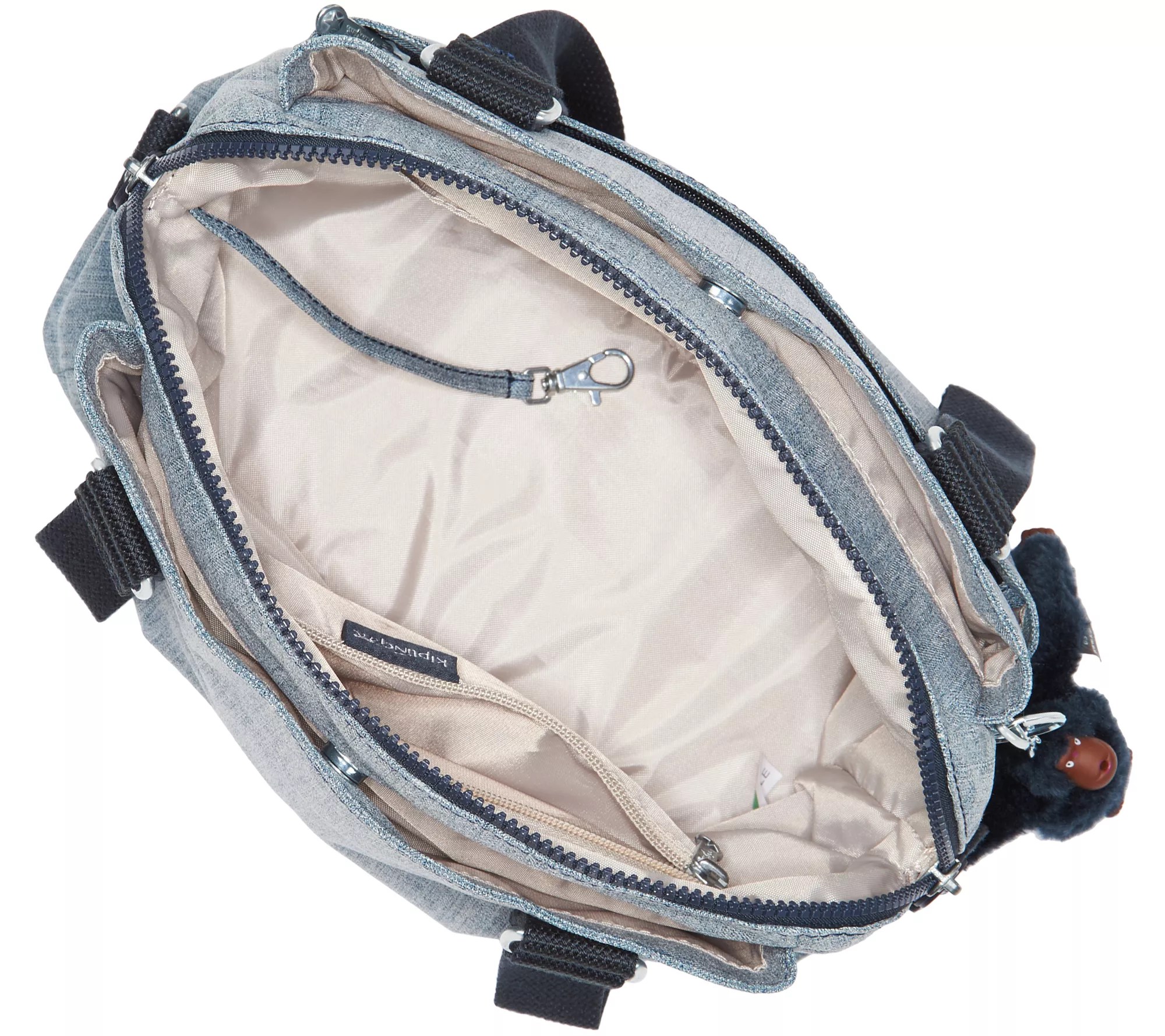 (QVC) Q2 Kipling Zip Top Shoulder Bag w/ Crossbody Strap Felicity