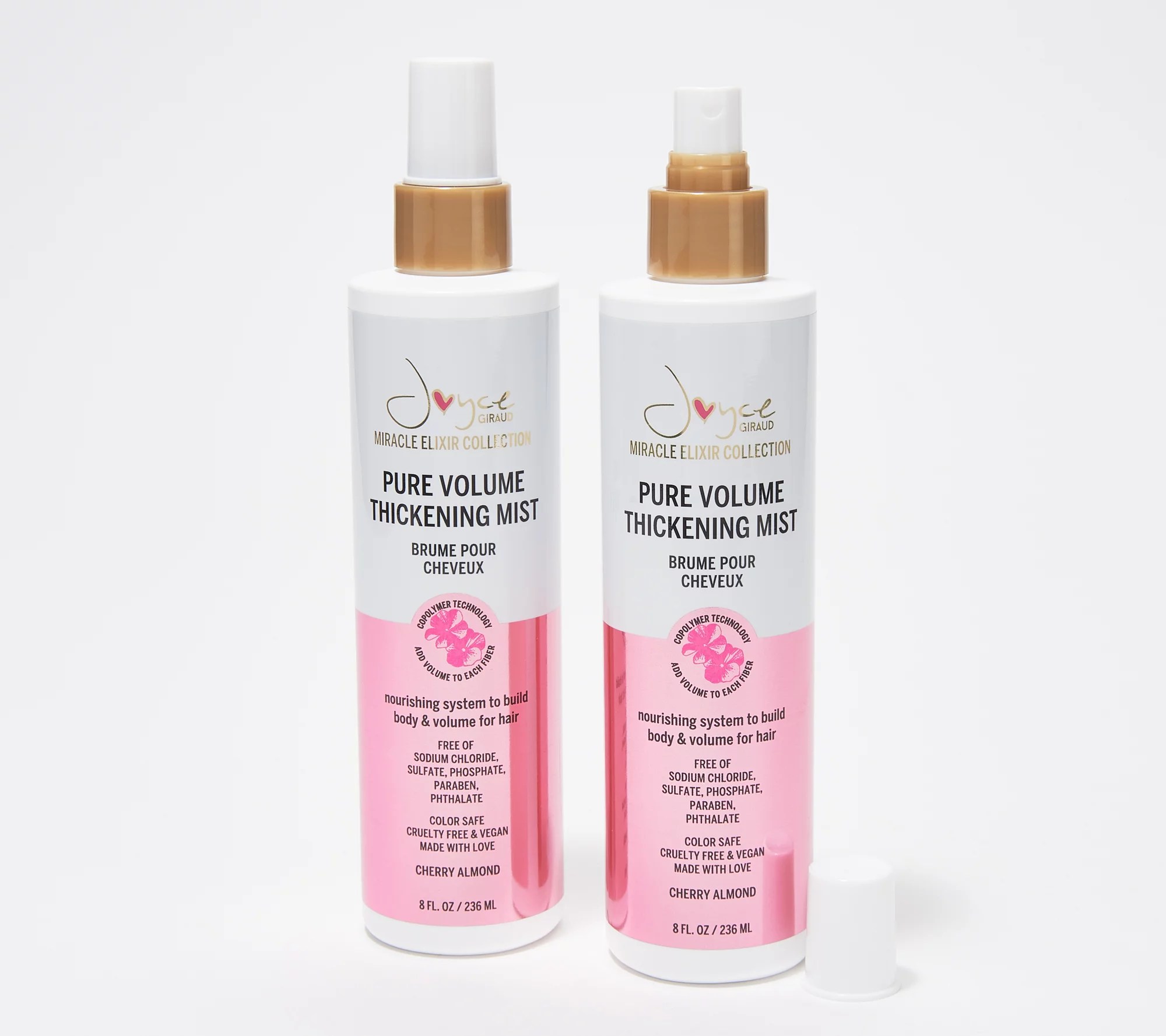 Joyce Giraud Pure Volume Thickening Hair Mist, 8oz Duo