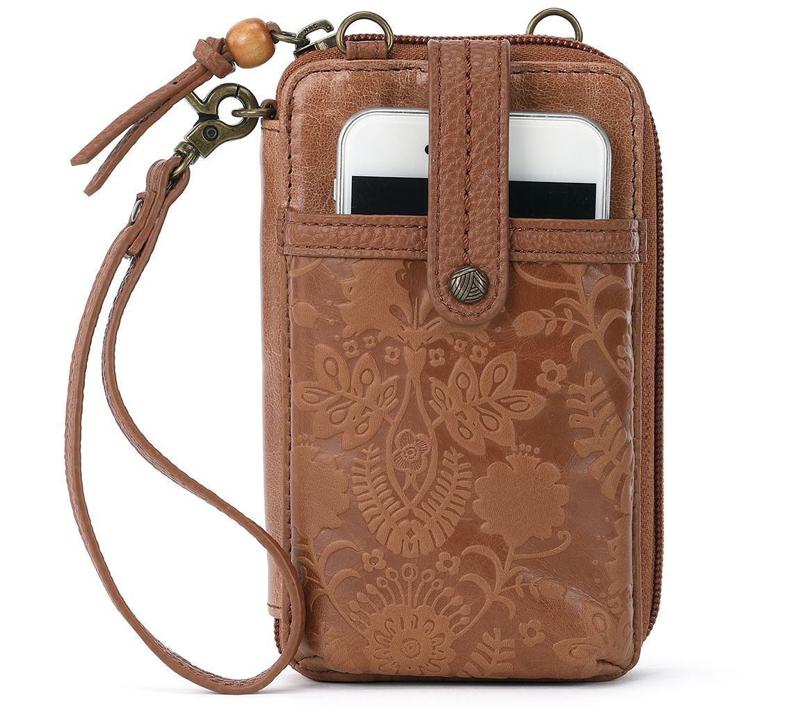 The Sak Iris North South Leather Smartphone Crossbody Bag