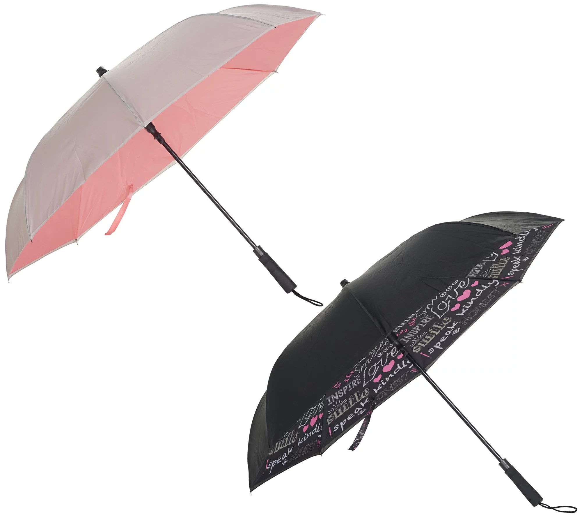 (QVC) ReversABrella Set of 2 Inverted Automatic Open Umbrellas