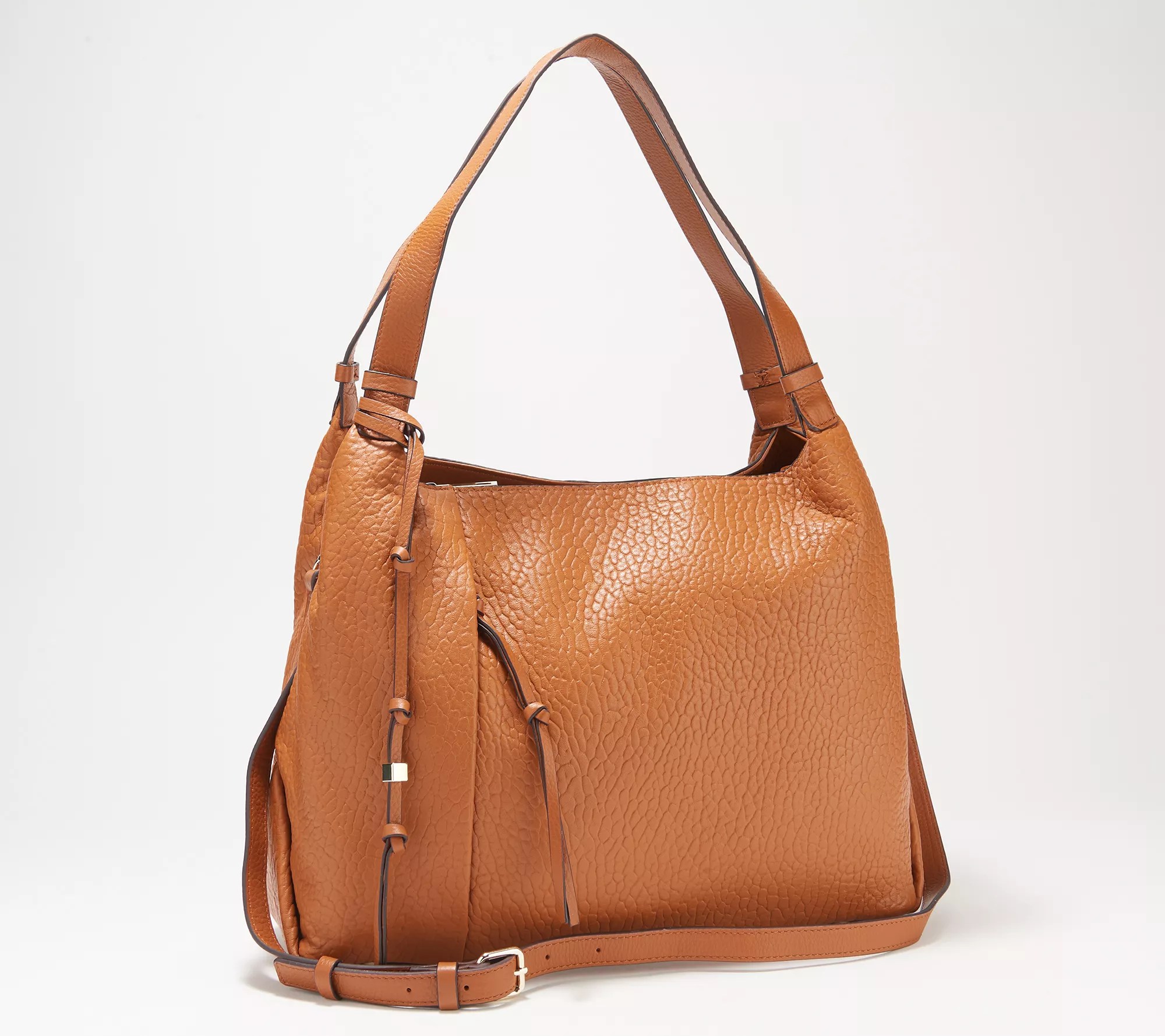 (QVC) Vince Camuto Convertible Leather Tote Tania