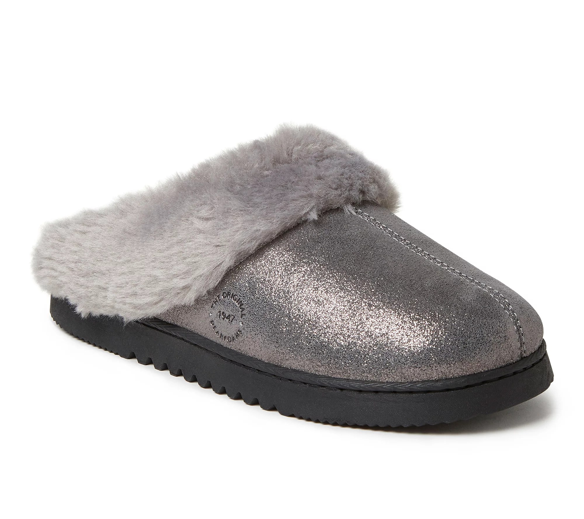 Dearfoams Women's Suede Closed Toe Scuff Slippers
