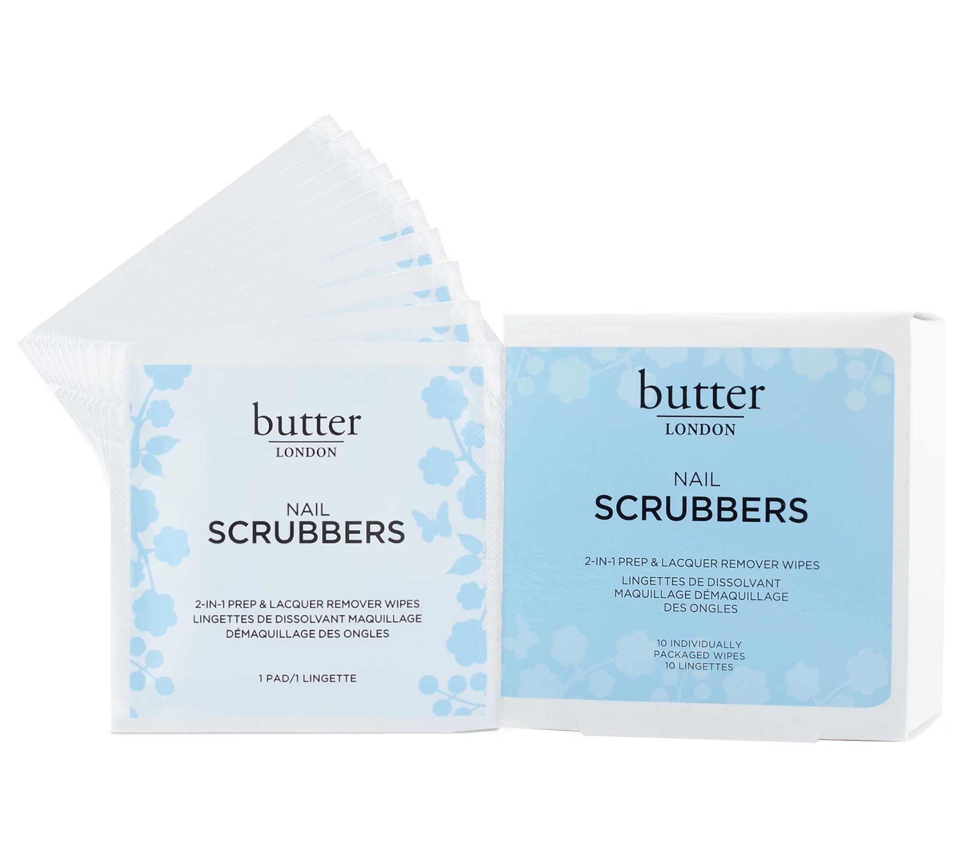 butter LONDON Scrubbers 2in1 Prep & Remover Wipes