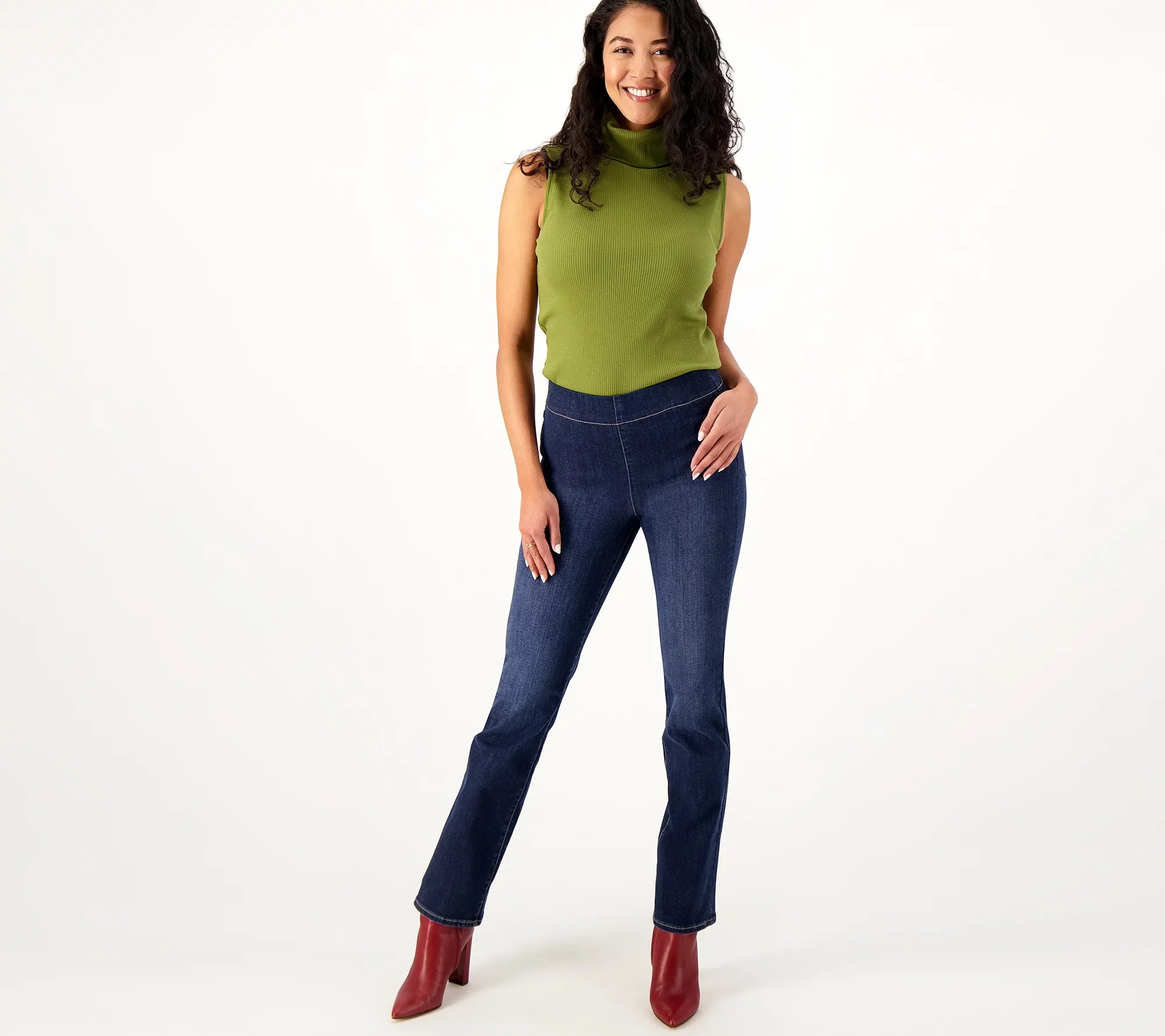 NYDJ Sculpt Her Denim PullOn Straight Jeans Wonderland
